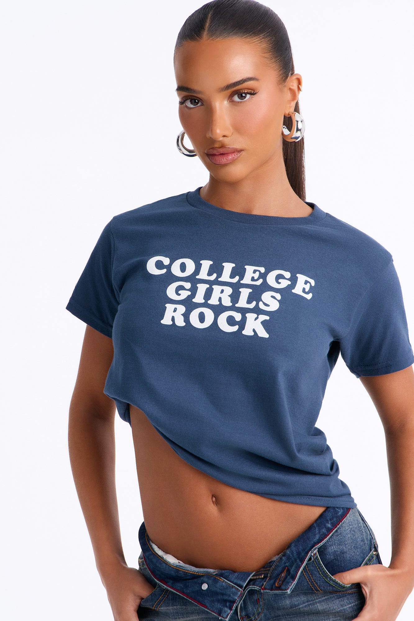 College Girls Rock Tee - Navy