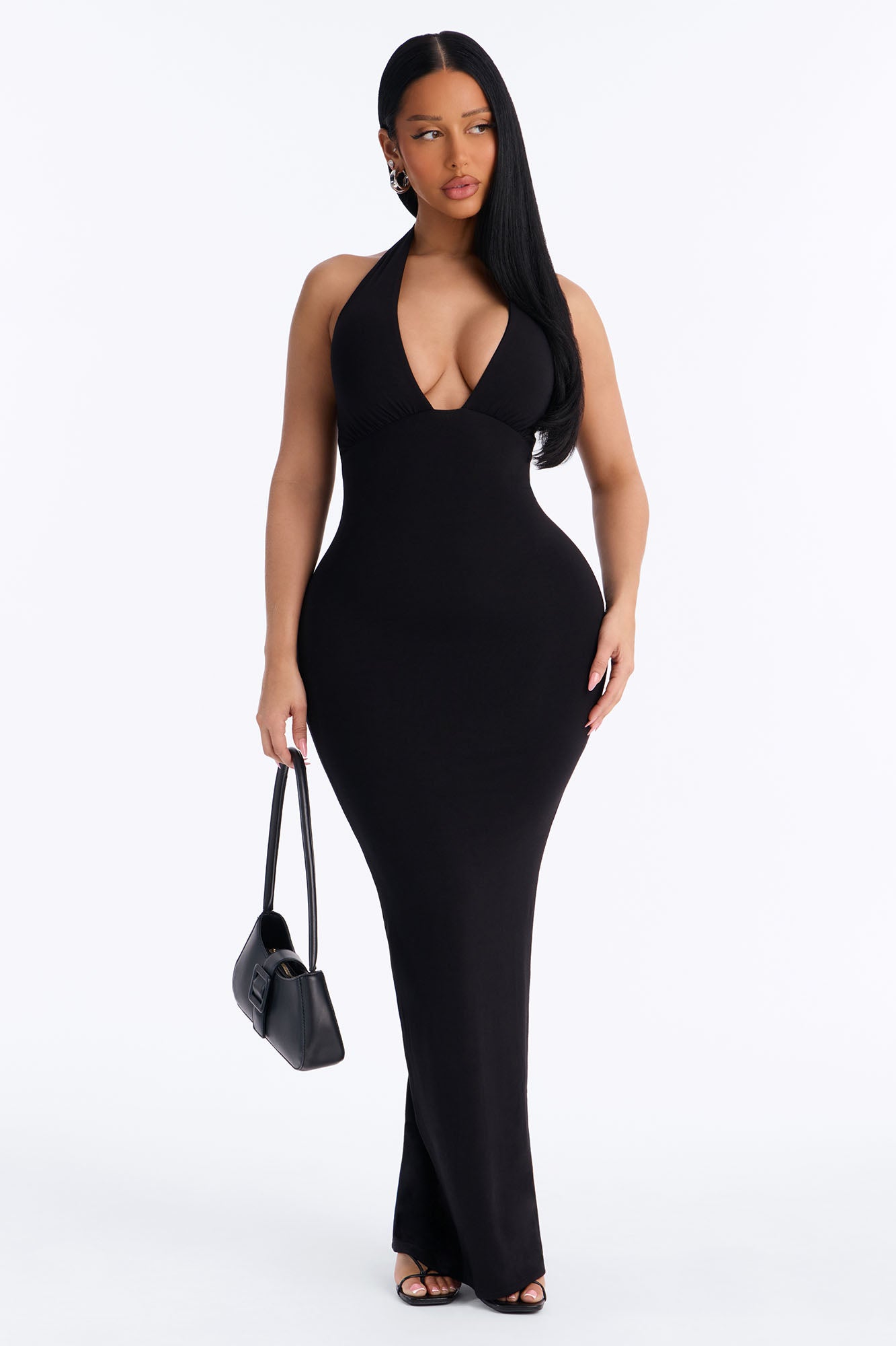 Cassie Premium Modal Maxi Dress - Black