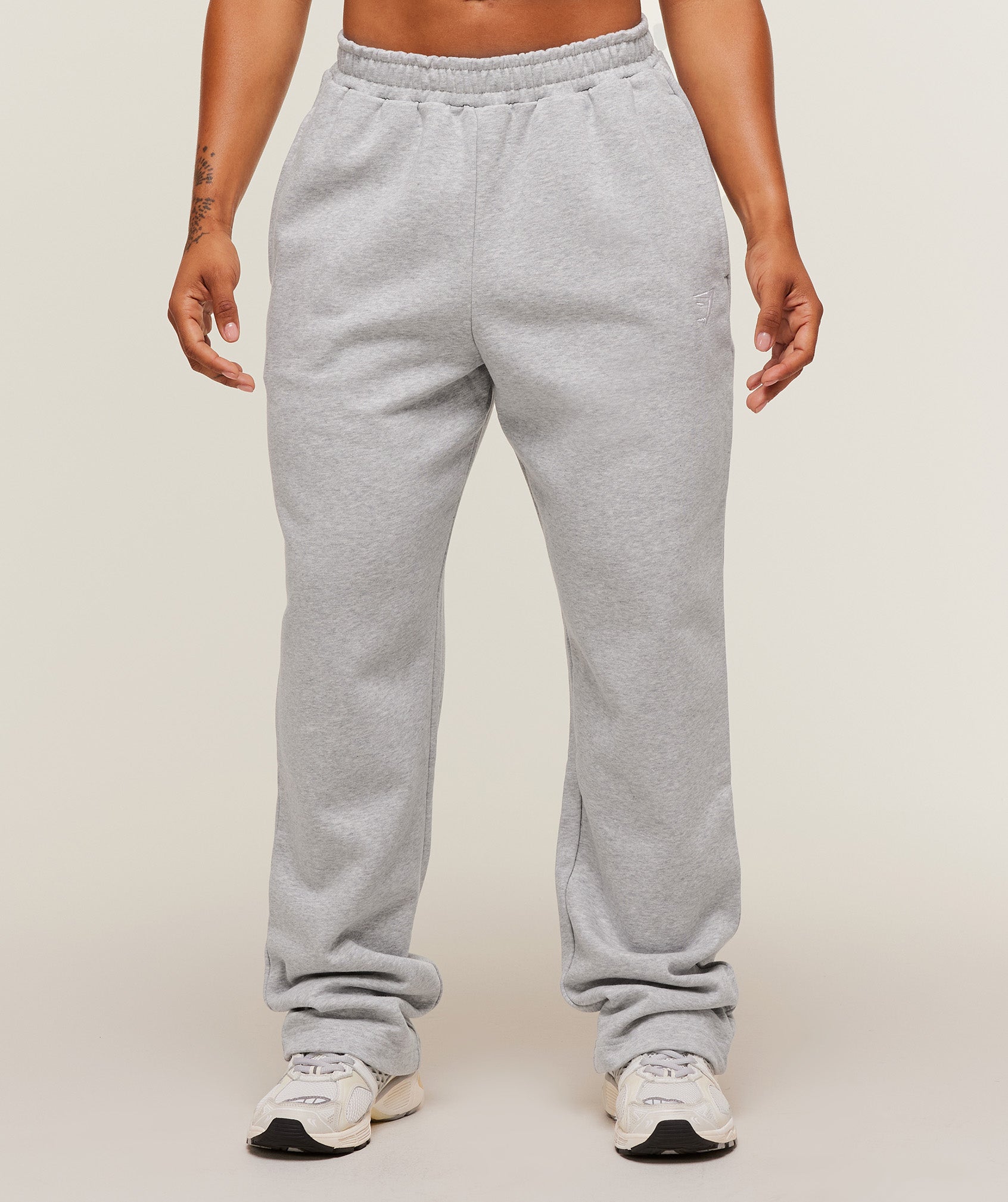 Gymshark Training Fleece Straight Leg Short Pants - Light Grey Core Marl