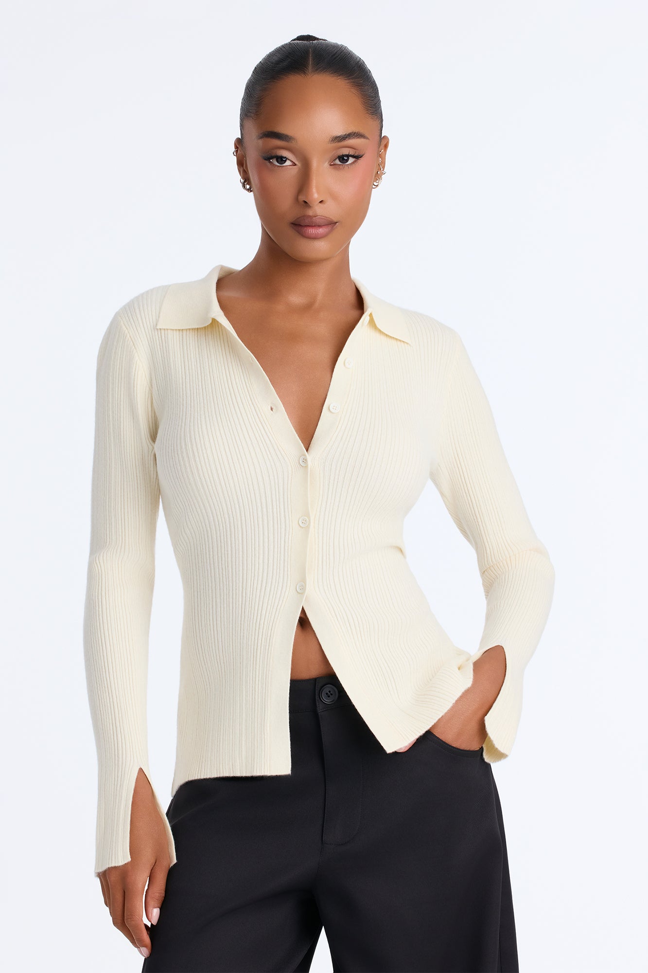 Doing Me Long Line Cardigan - White