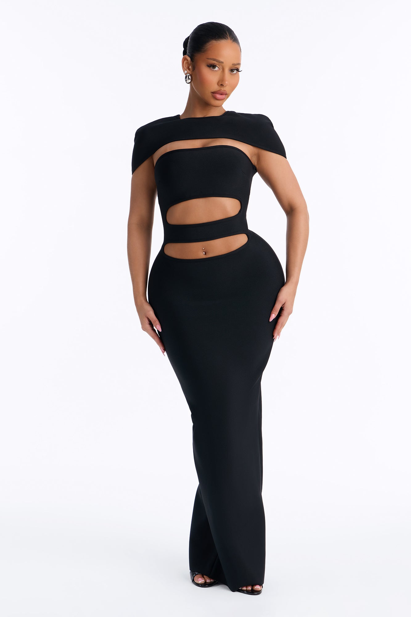 Don't Miss The Show Bandage Maxi Dress - Black