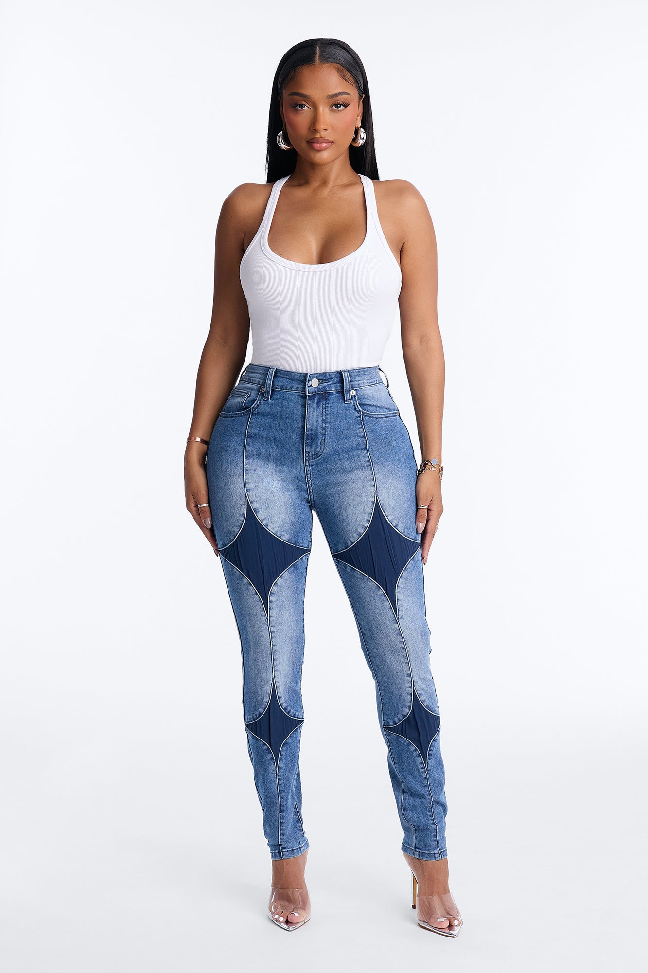 Astral Dreams High Rise Stretch Skinny Jeans - Dark Wash