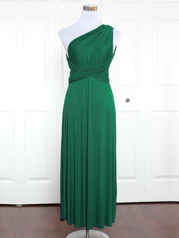 Trendy One Shoulder Sleeveless A-Line Ruffles Bridesmaid Dresses