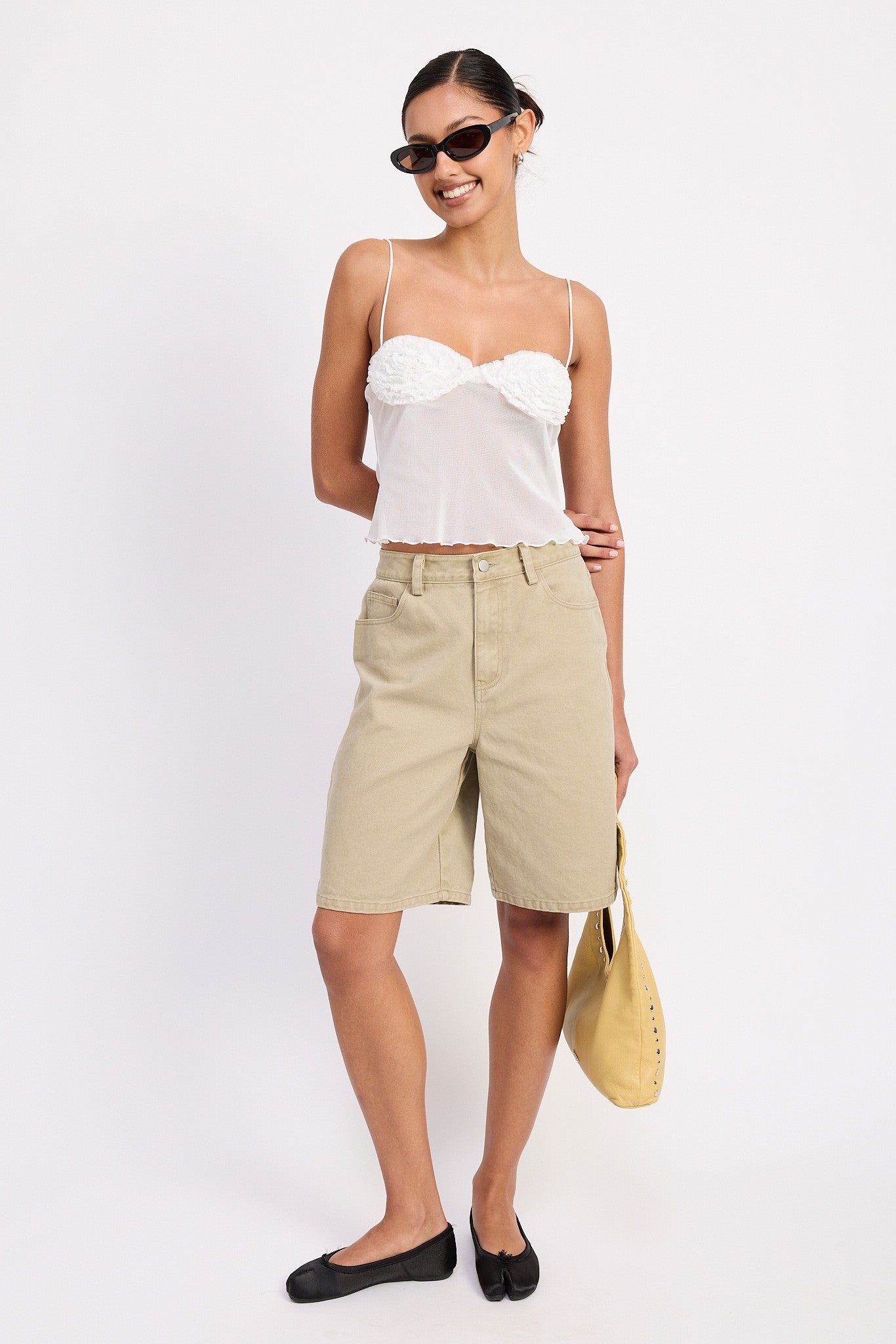 Emory Park Rosette Mesh Cami Top