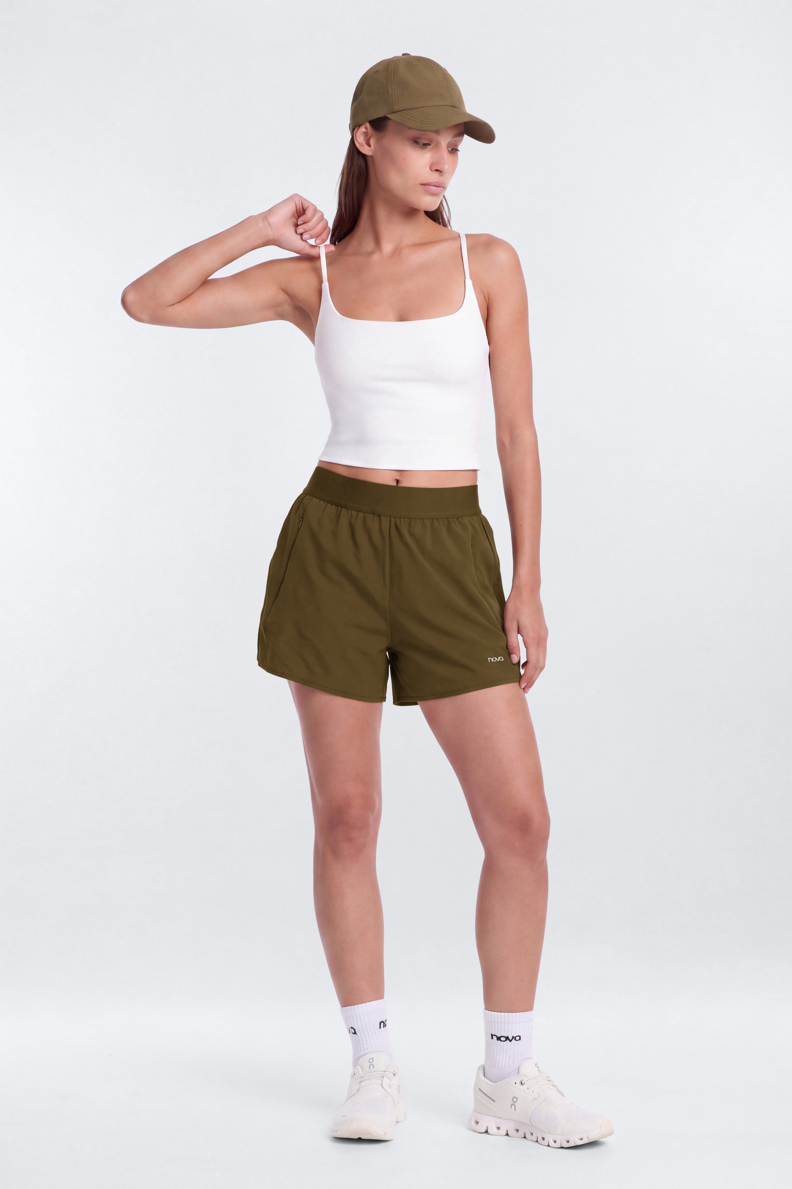 ActiveNylon™ 3″ Lightweight Flowy Short - Military Green