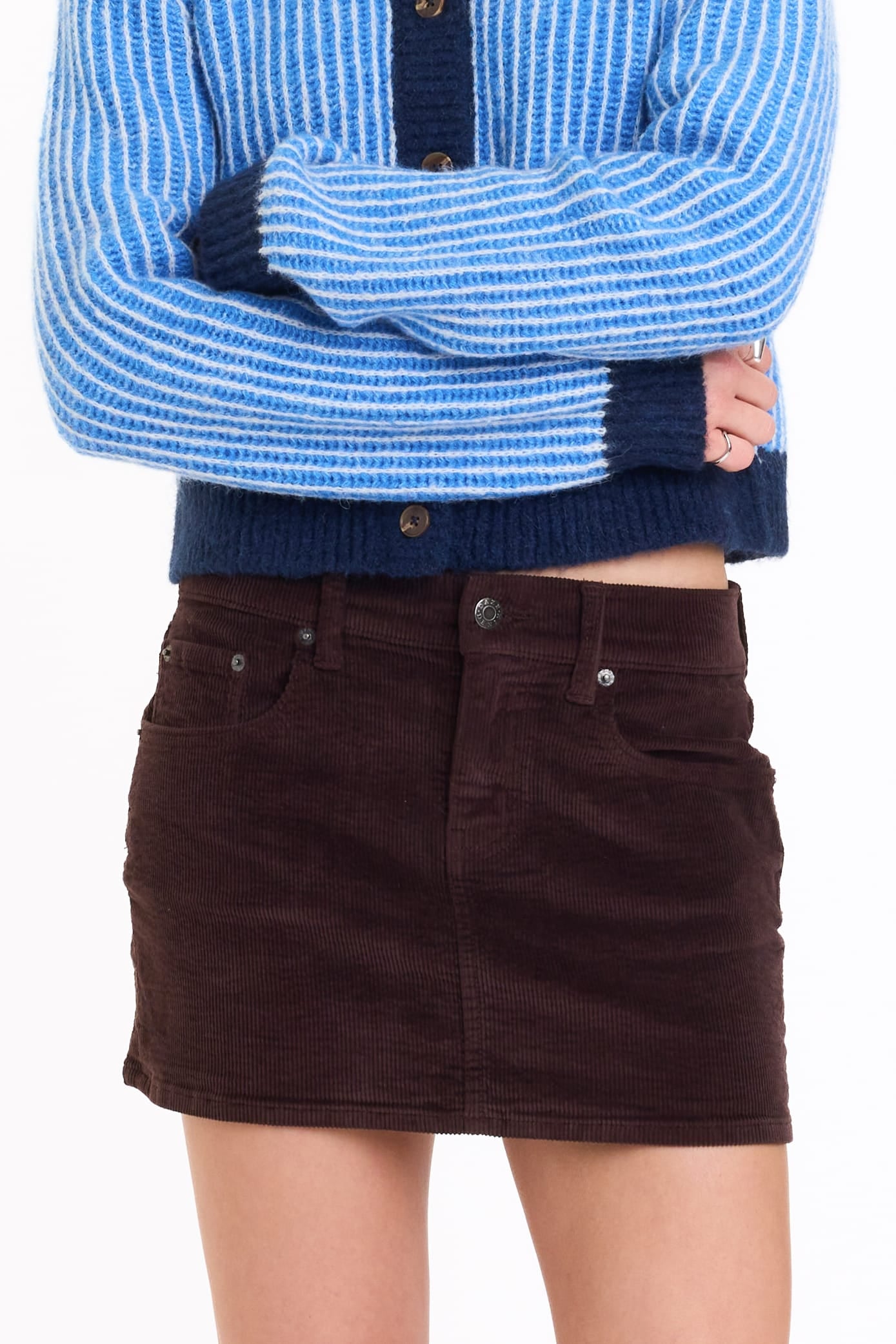 Daze Fever Micro Mini Skirt - Chocolate