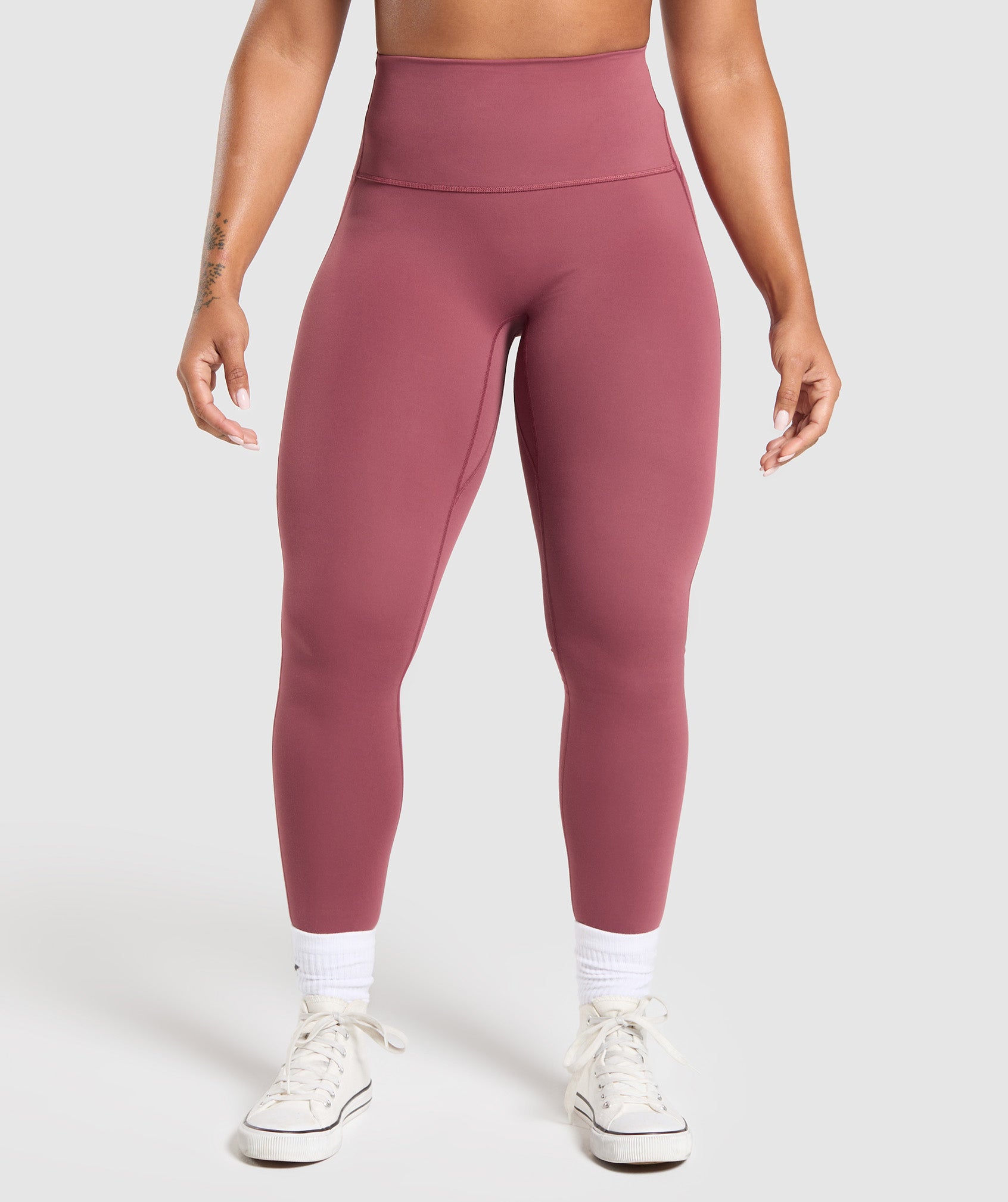 Gymshark Legacy Logo Leggings - Washed Berry Pink