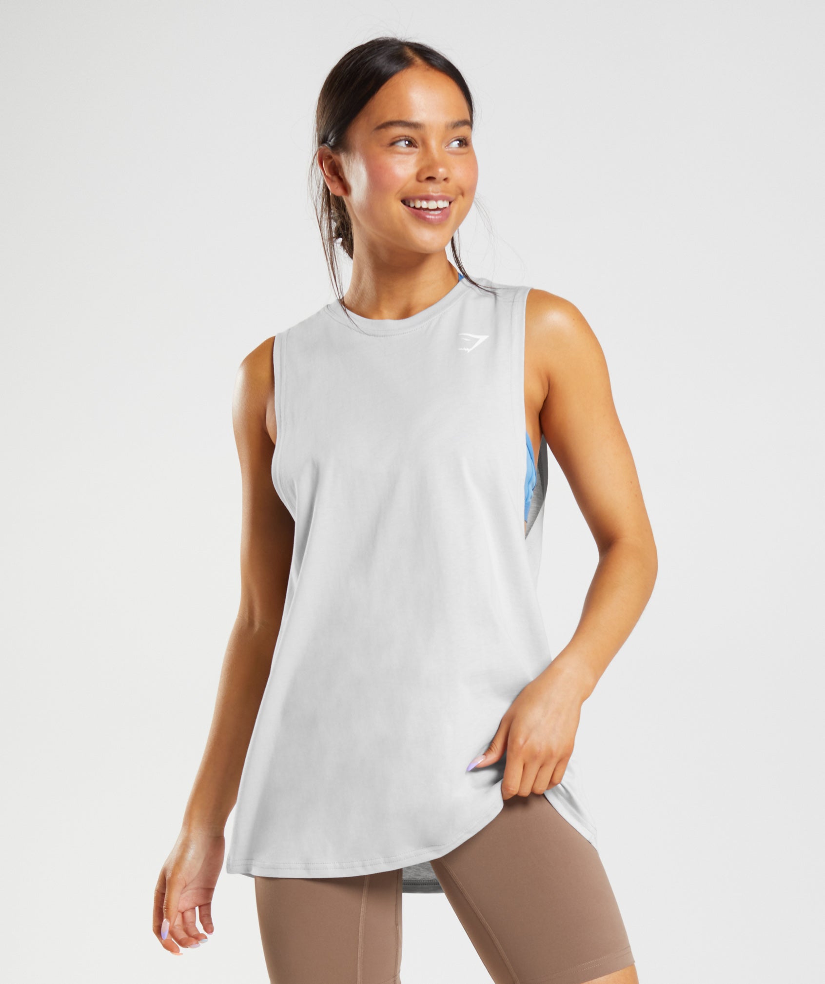 Gymshark Training Drop Arm Tank - Light Grey