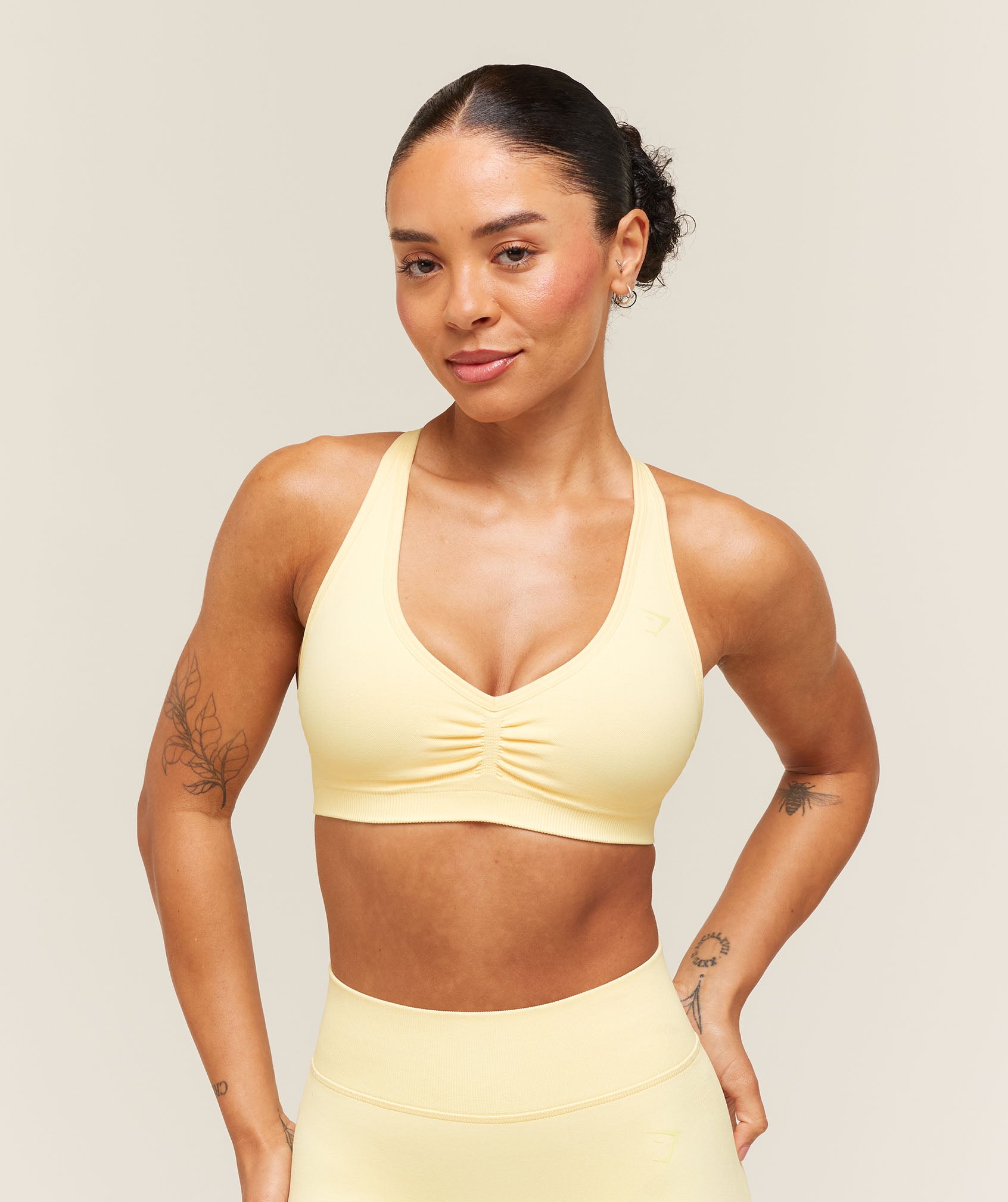 Gymshark Lift Seamless Sports Bra - Butter Yellow