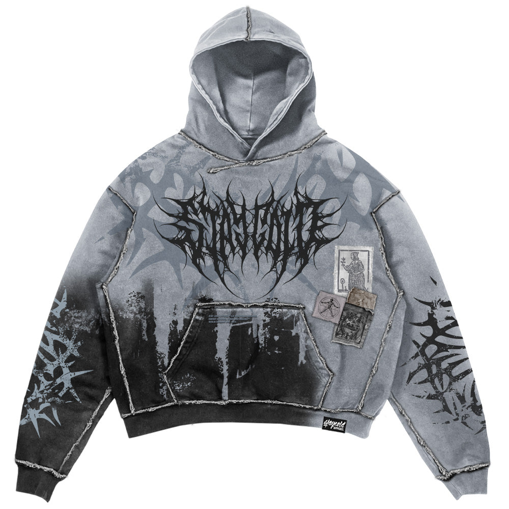 Earthworn (Light Blue) - Heavy Oversized Hoodie (400GSM)