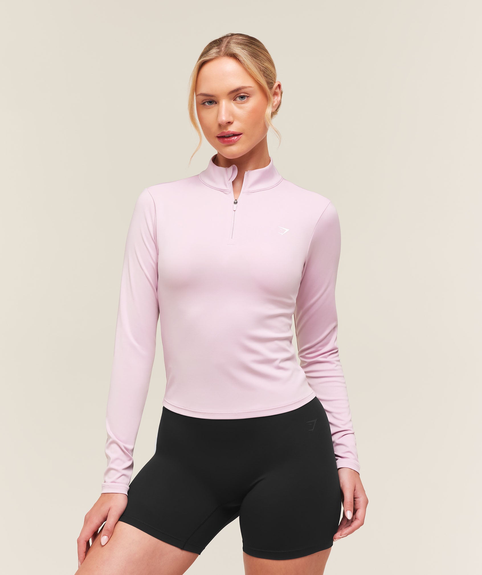 Gymshark Training 1/4 Zip Pullover - Haze Pink