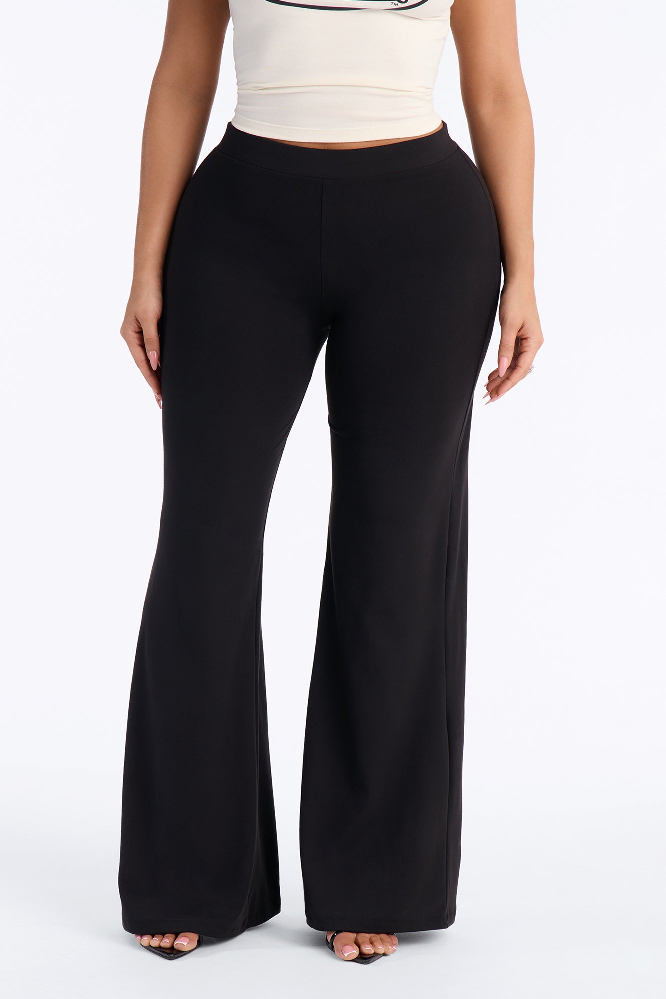 Casual Vibe High Rise Wide Leg Pant - Black