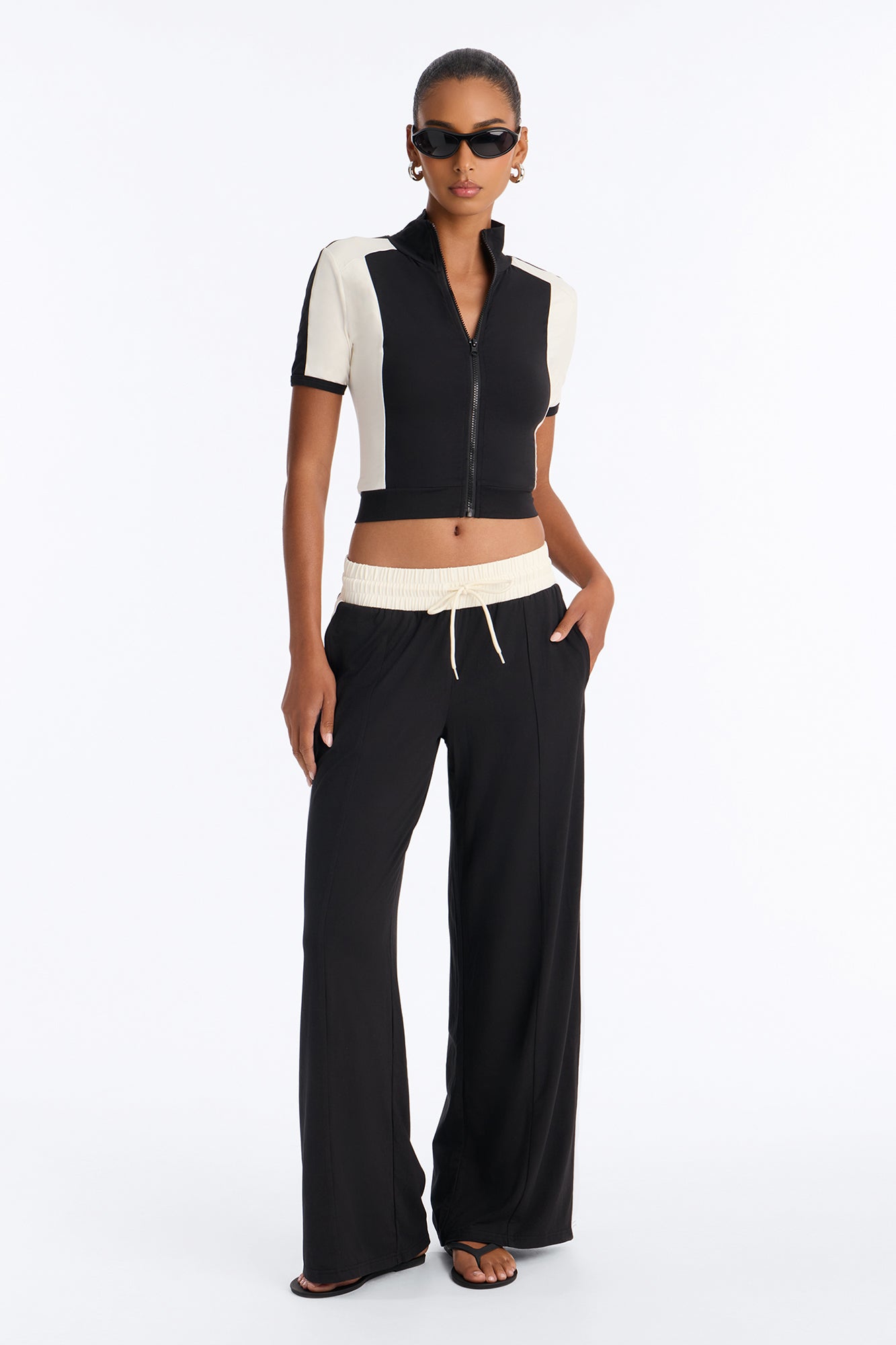 Afternoon Stroll Pant Set - Black/combo