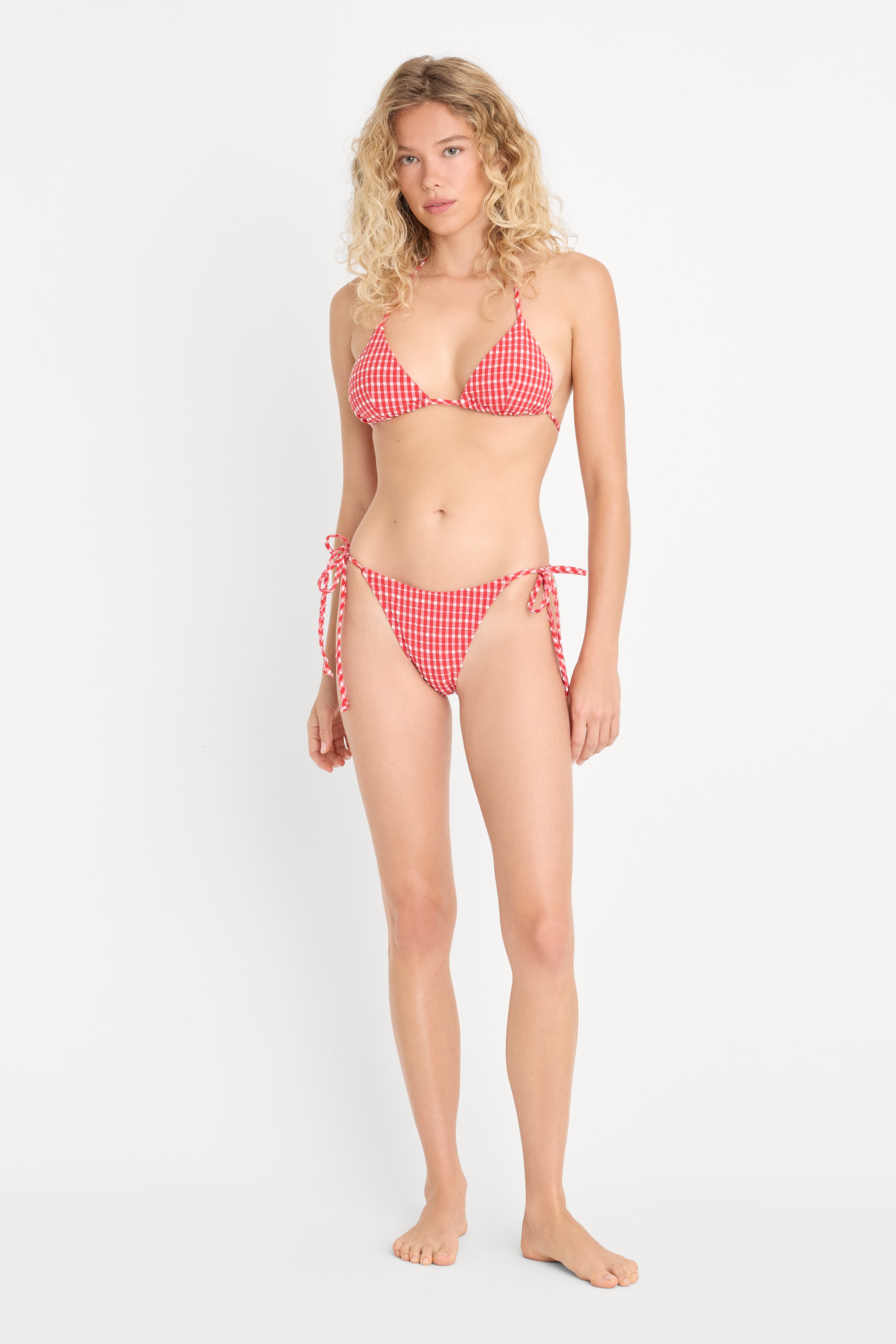 THE STRING BIKINI BOTTOM | POP GINGHAM LARGE