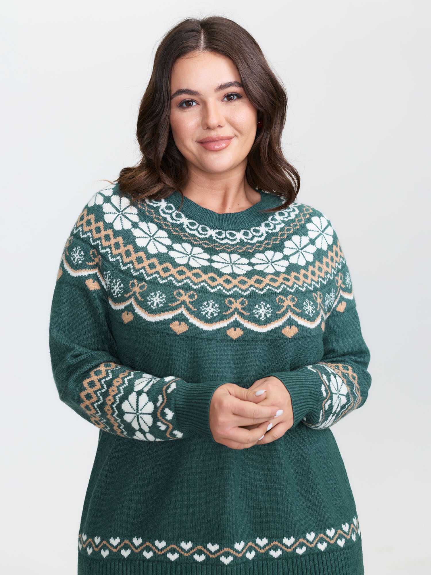 Fair-Isle Jacquard Pattern Pullover
