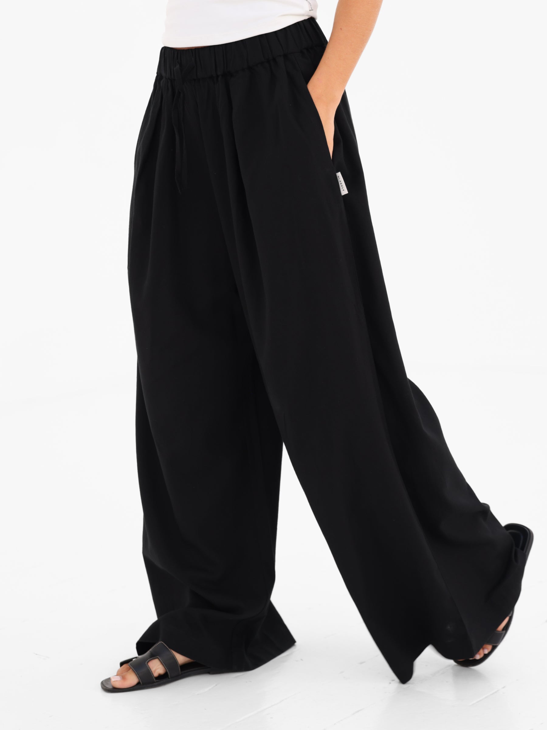 Alessia Linen Trousers - Black