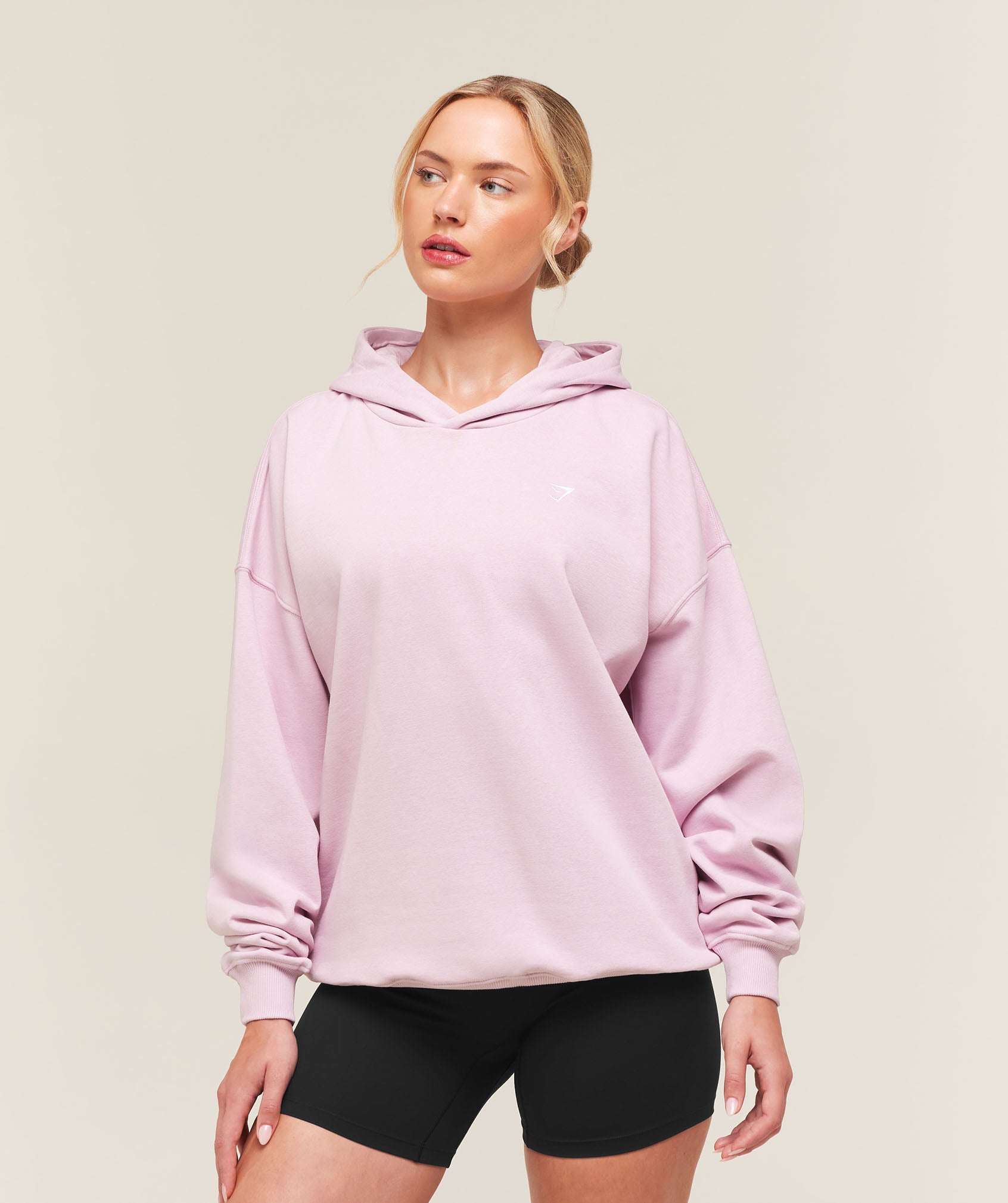 Gymshark Training Oversized Fleece Hoodie - Haze Pink