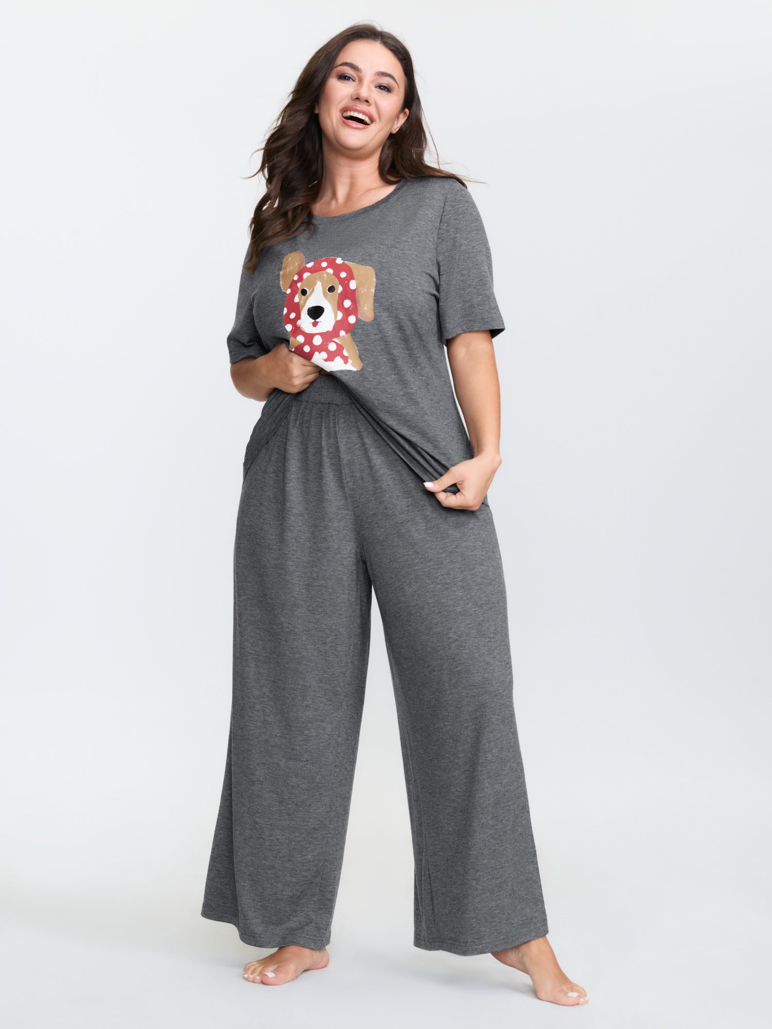 Supersoft Puppy Print Lounge Set