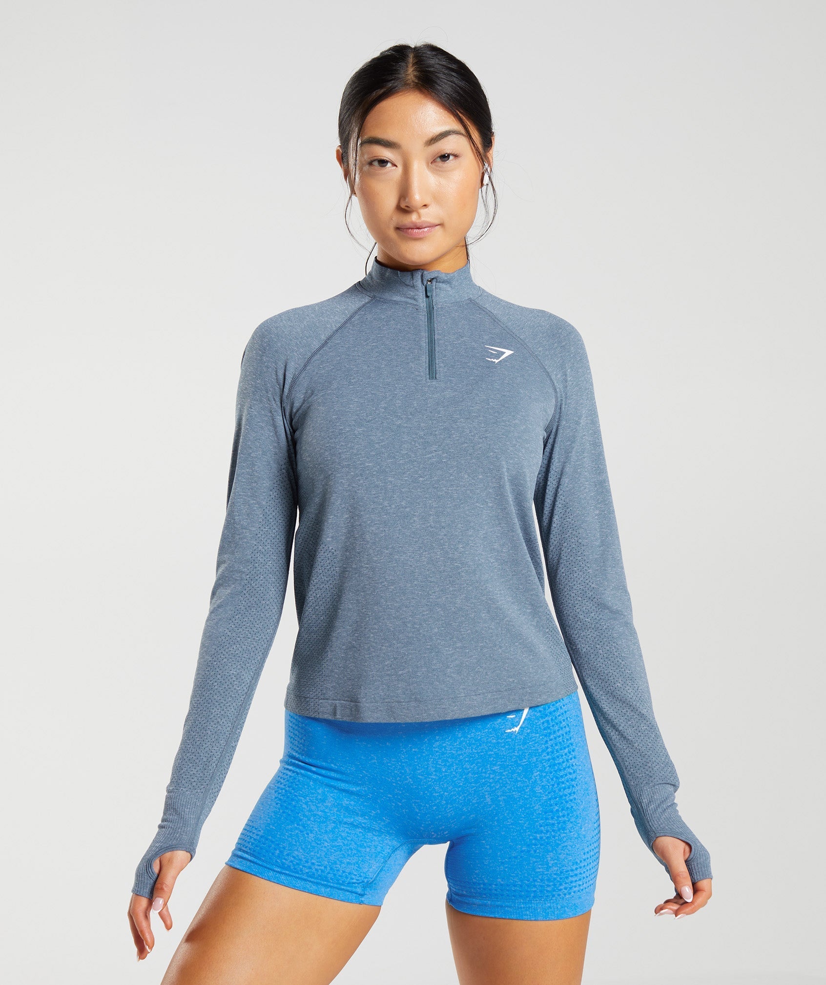 Gymshark Vital 1/4 Zip - Evening Blue Marl
