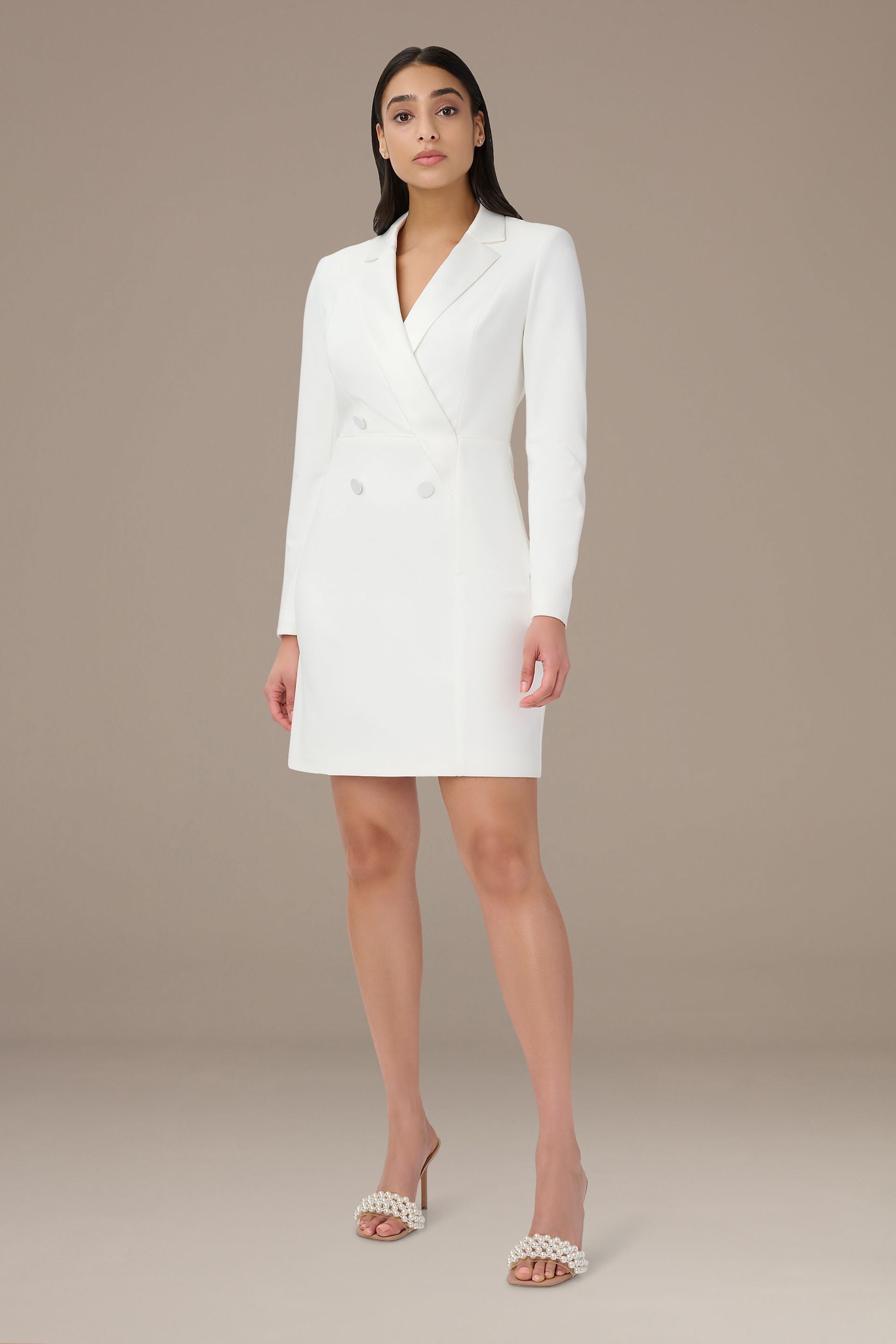 Crepe Tuxedo Sheath Dress