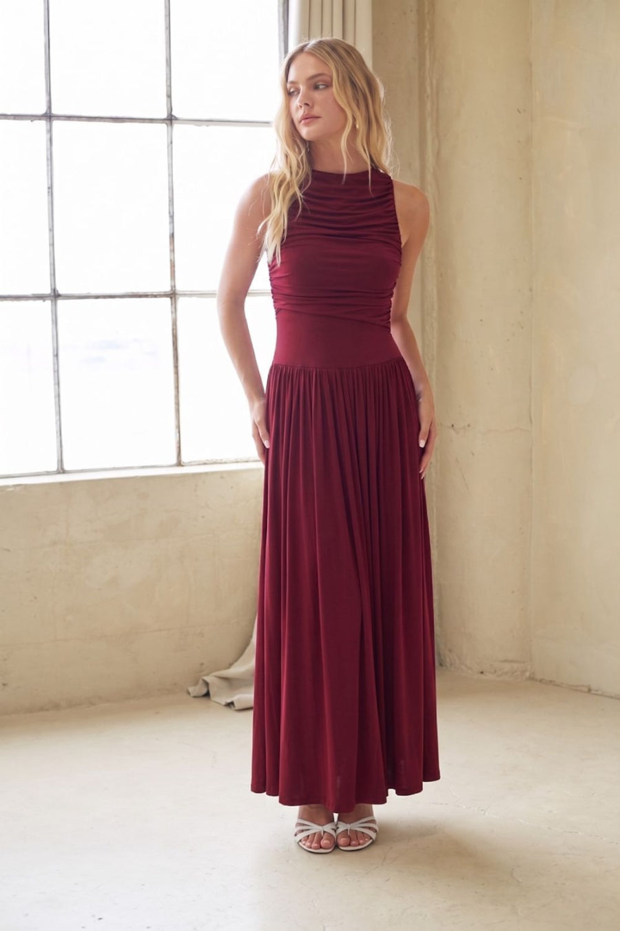 Breana Ruched Maxi Dress