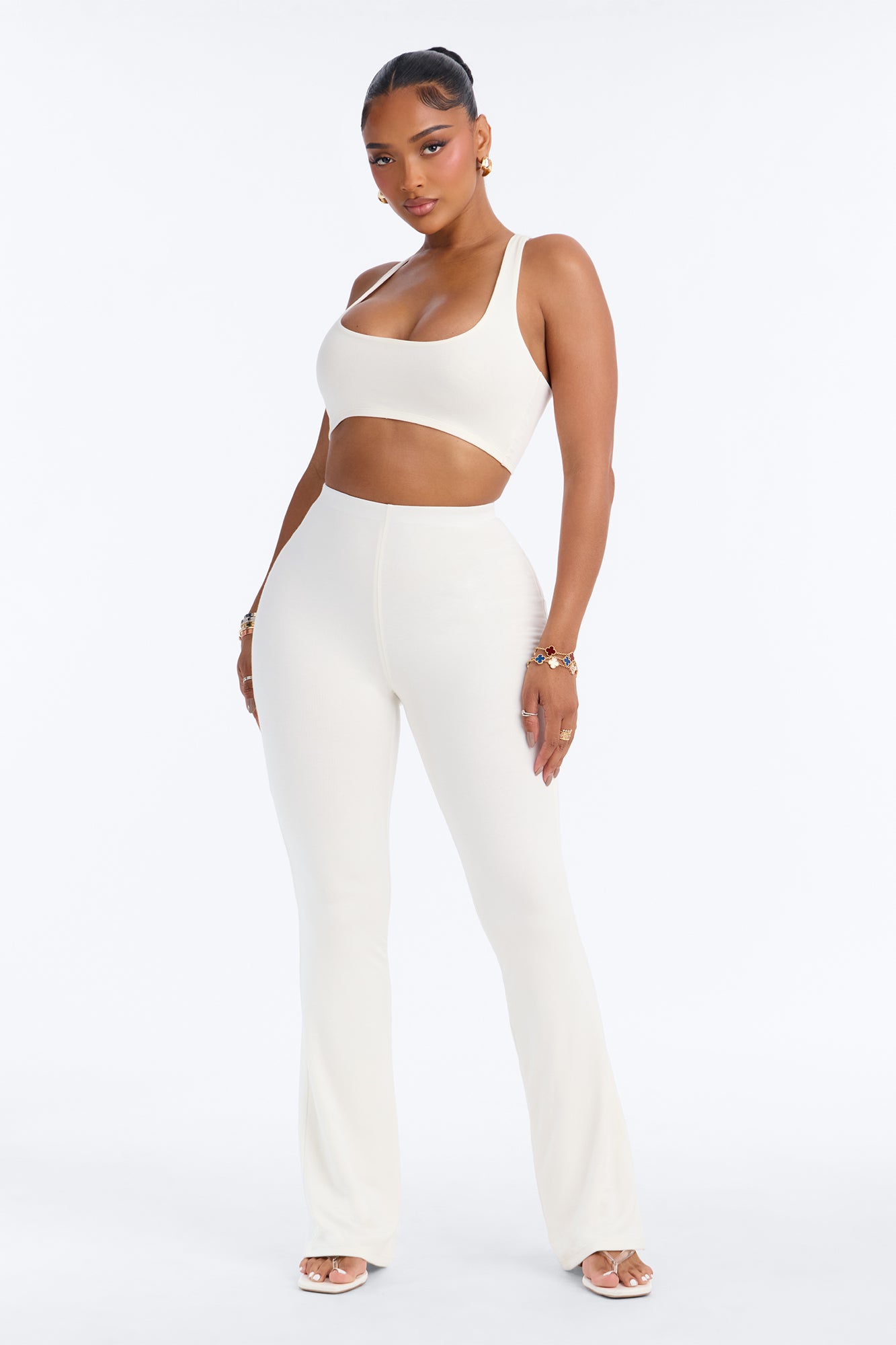 Essential Premium Modal Bootcut Legging - Cream