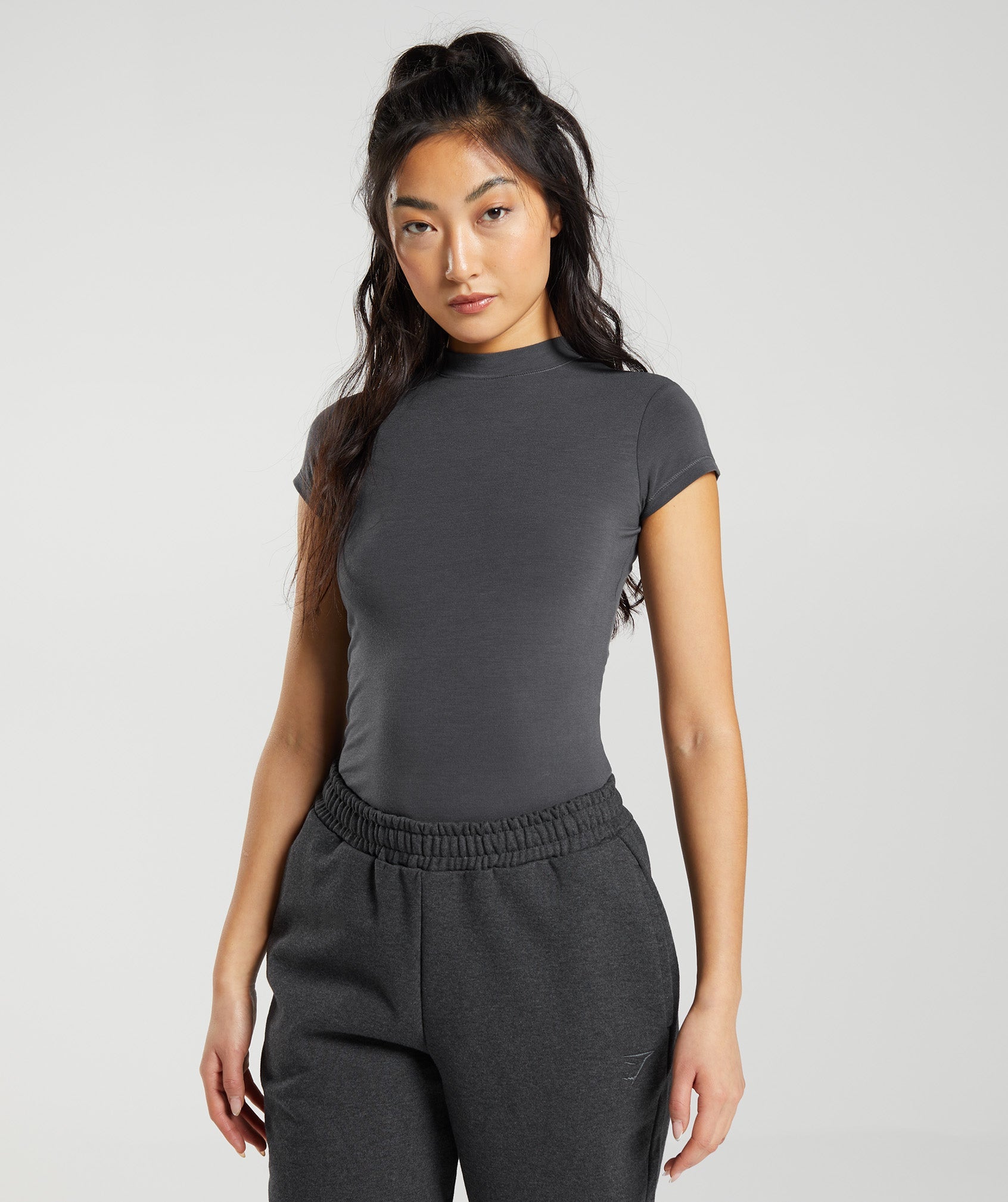 Gymshark Jersey Body Fit T-Shirt - Onyx Grey