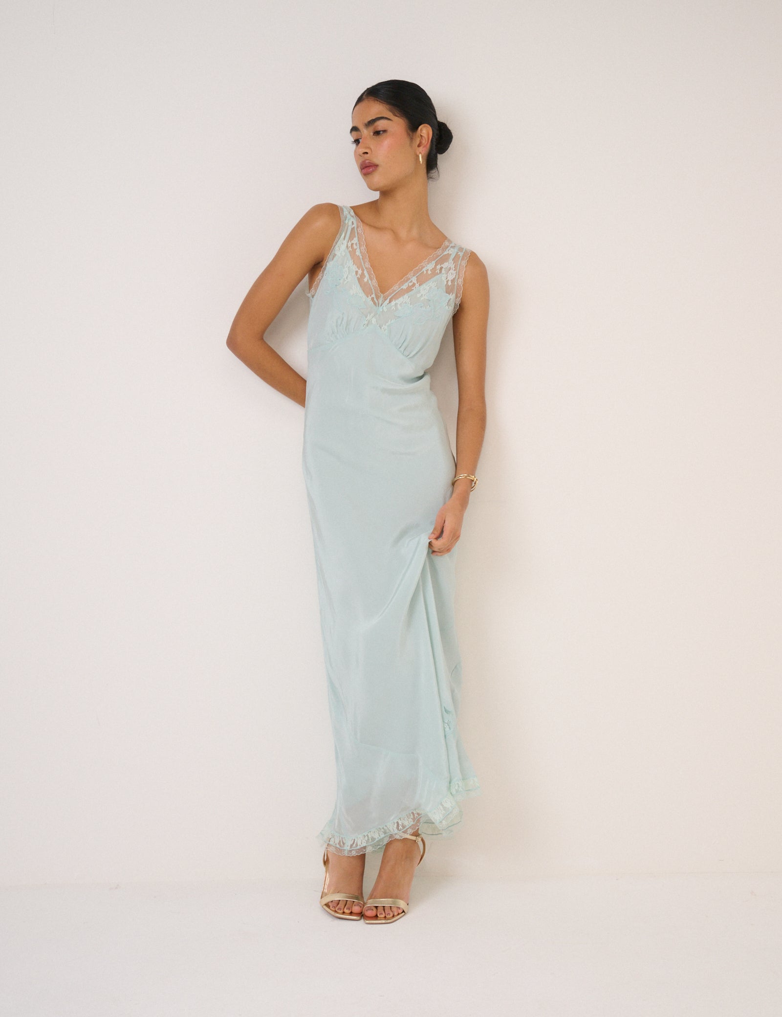 Blue Lace Lenora Maxi Dress