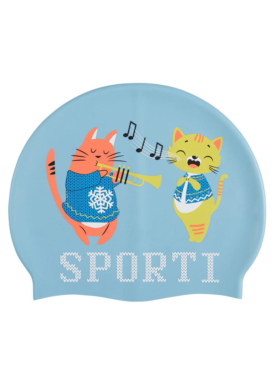 Sporti Fa-La-La-La-Paws Silicone Swim Cap Jr
