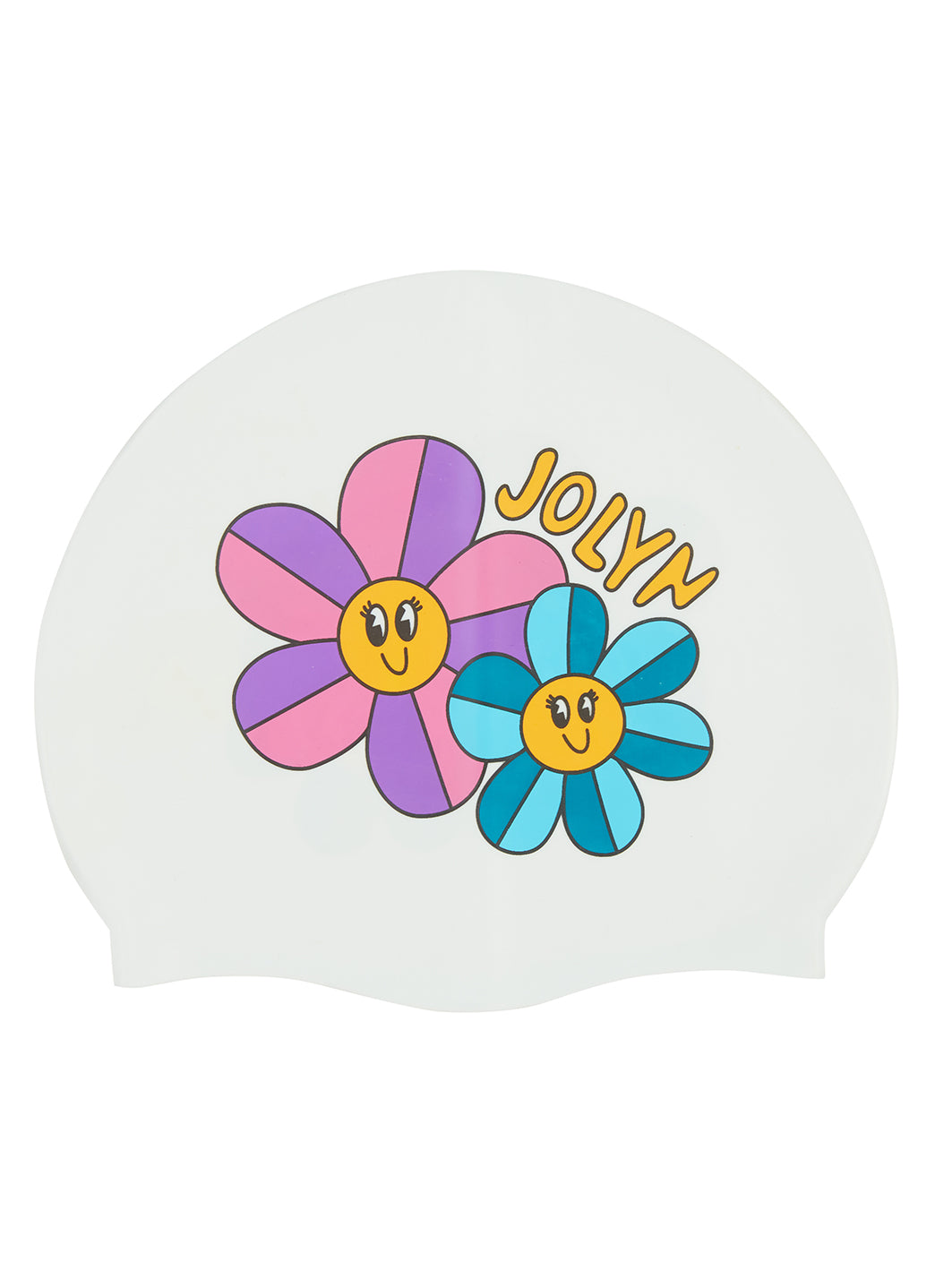 JOLYN Happy Flower Silicone Swim Cap