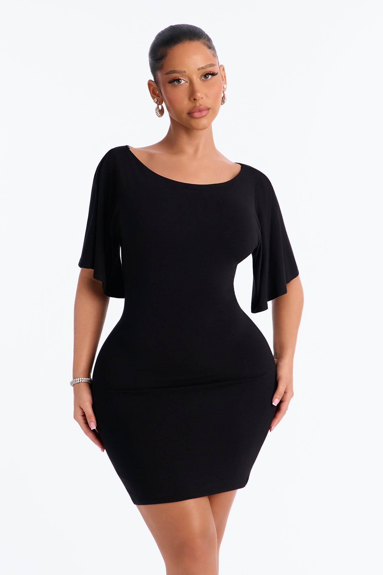 Kennedy Tie Waist Mini Dress - Black