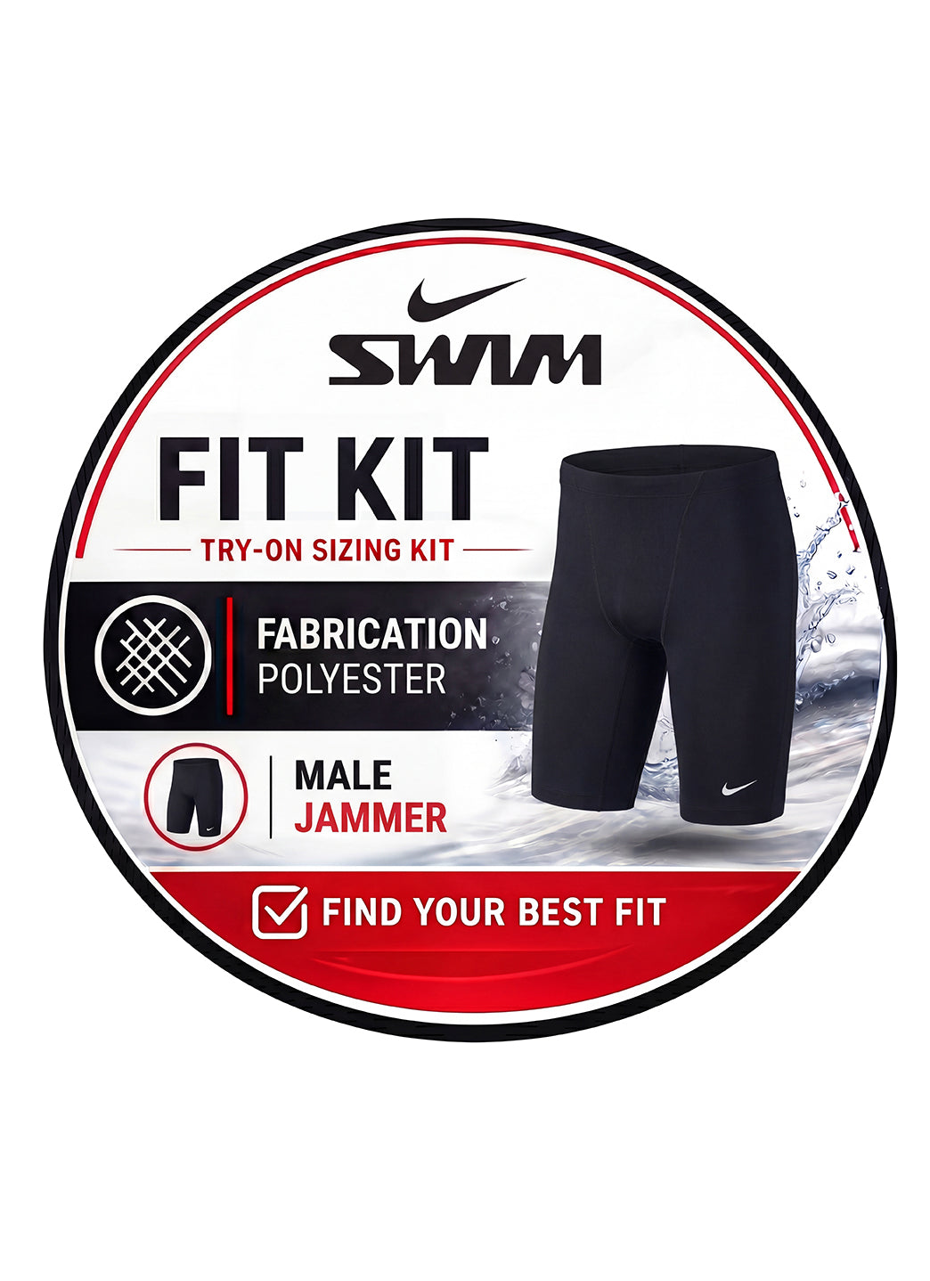 Nike 100% Polyester Fit Kit HydraStrong Jammer Swimsuit