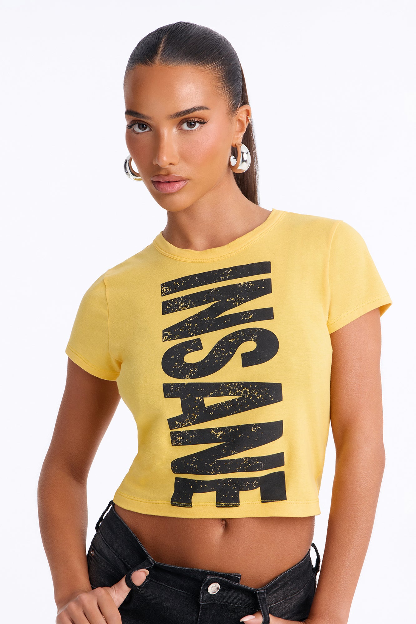 Caution Insane Tee - Yellow