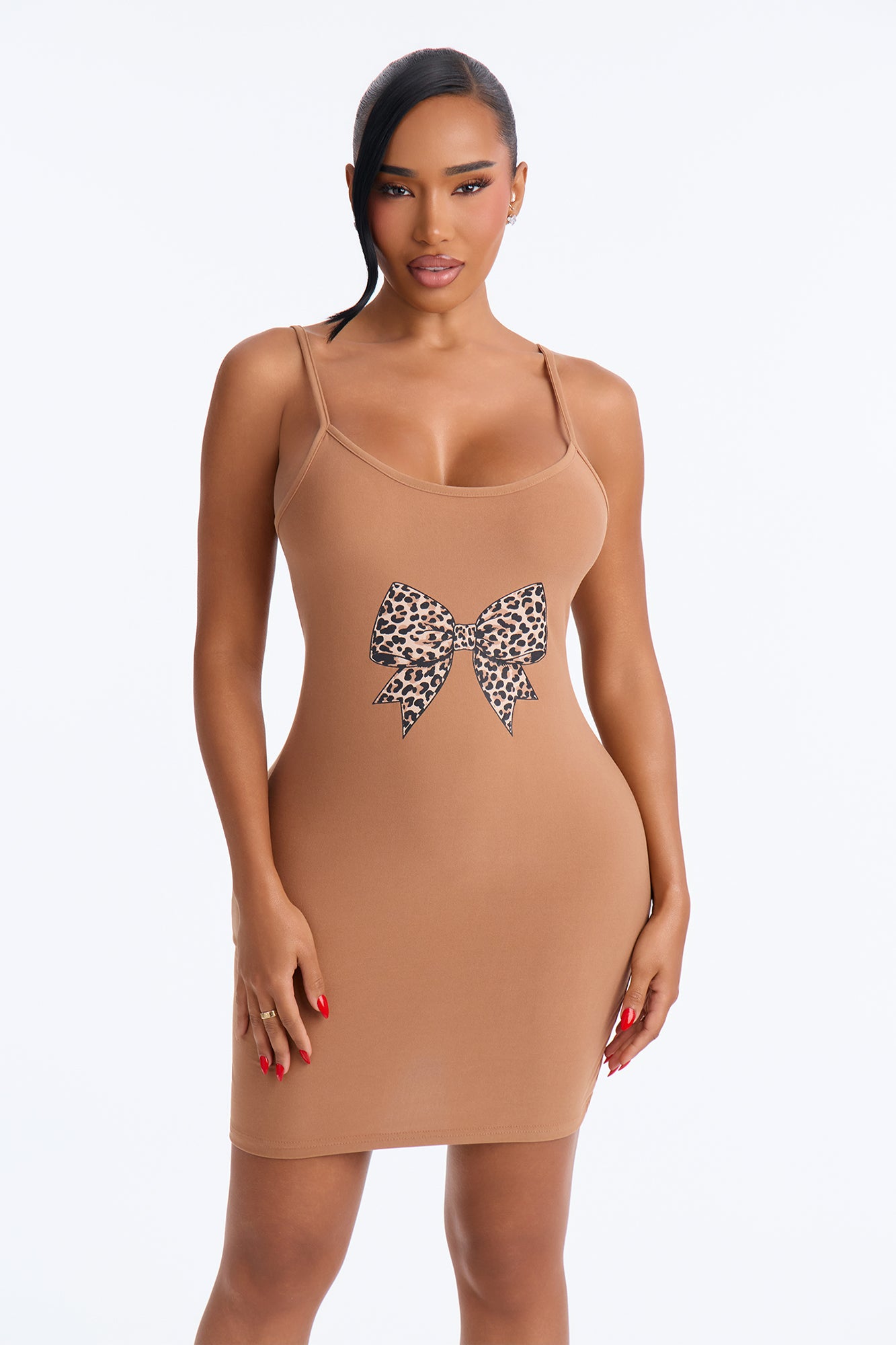 Melt Into Me PJ Sleep Dress - Tan/Multi
