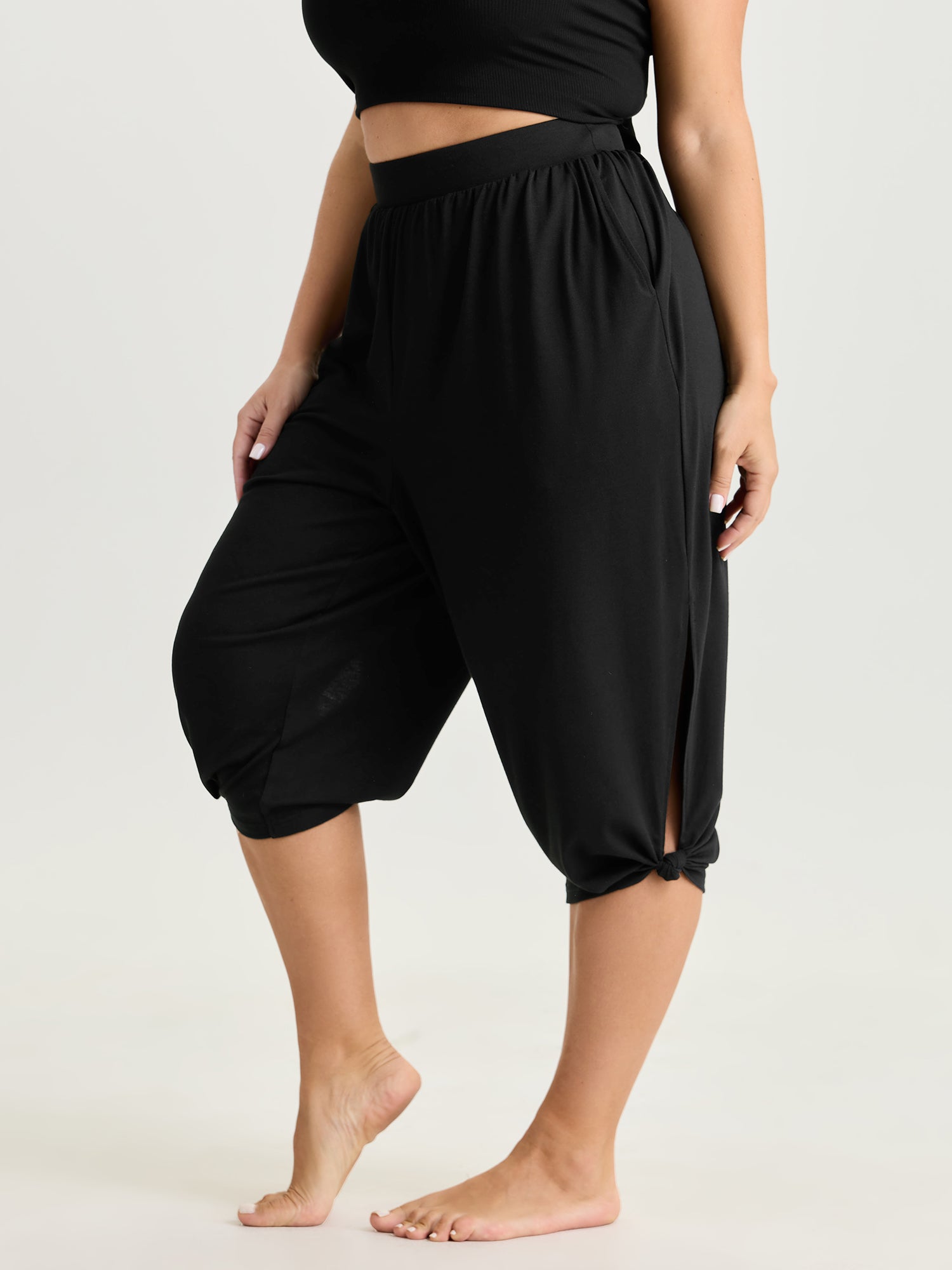 Supersoft Stretchy Cuffed Cropped Lounge Bottoms
