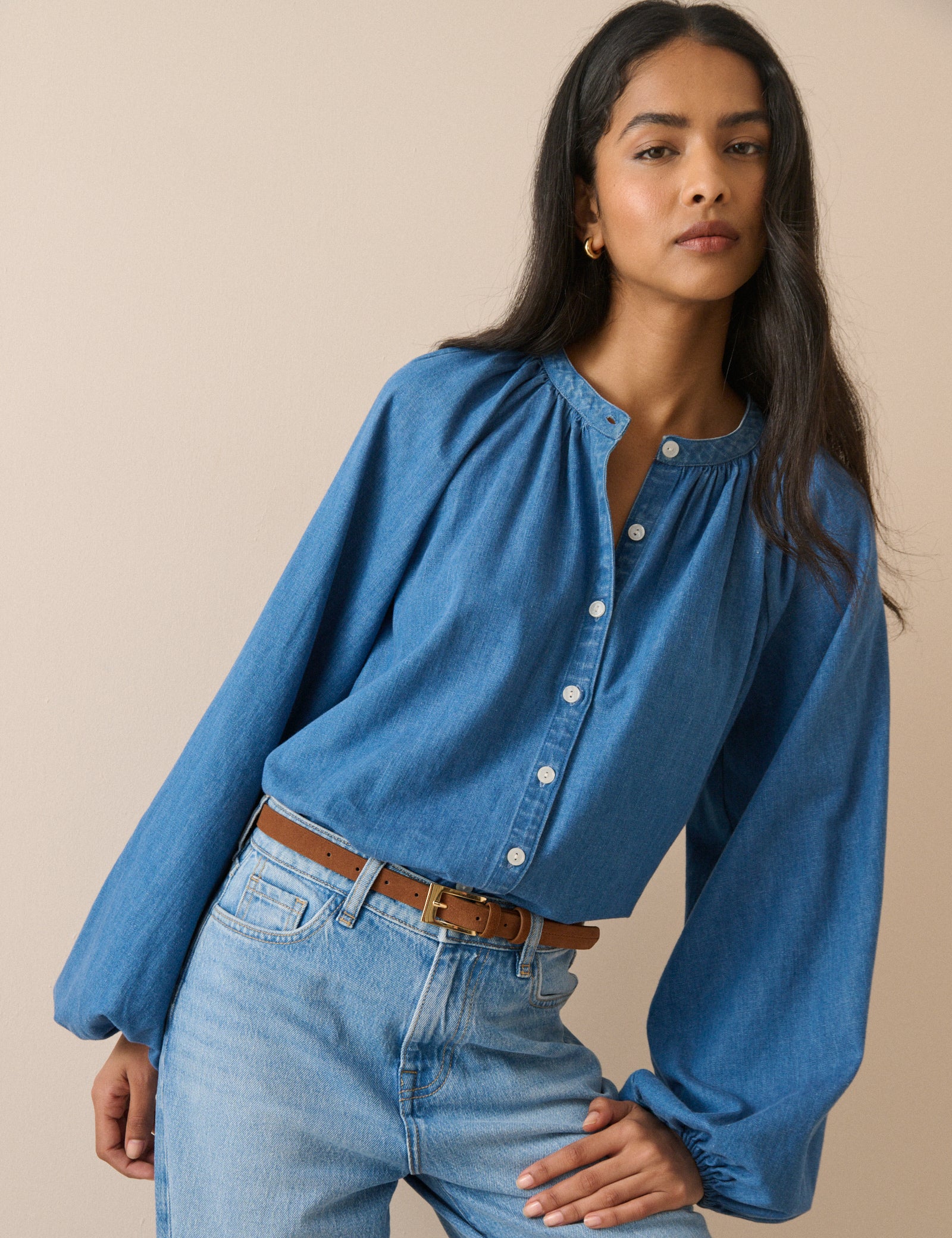 Blue Denim Carter Blouse
