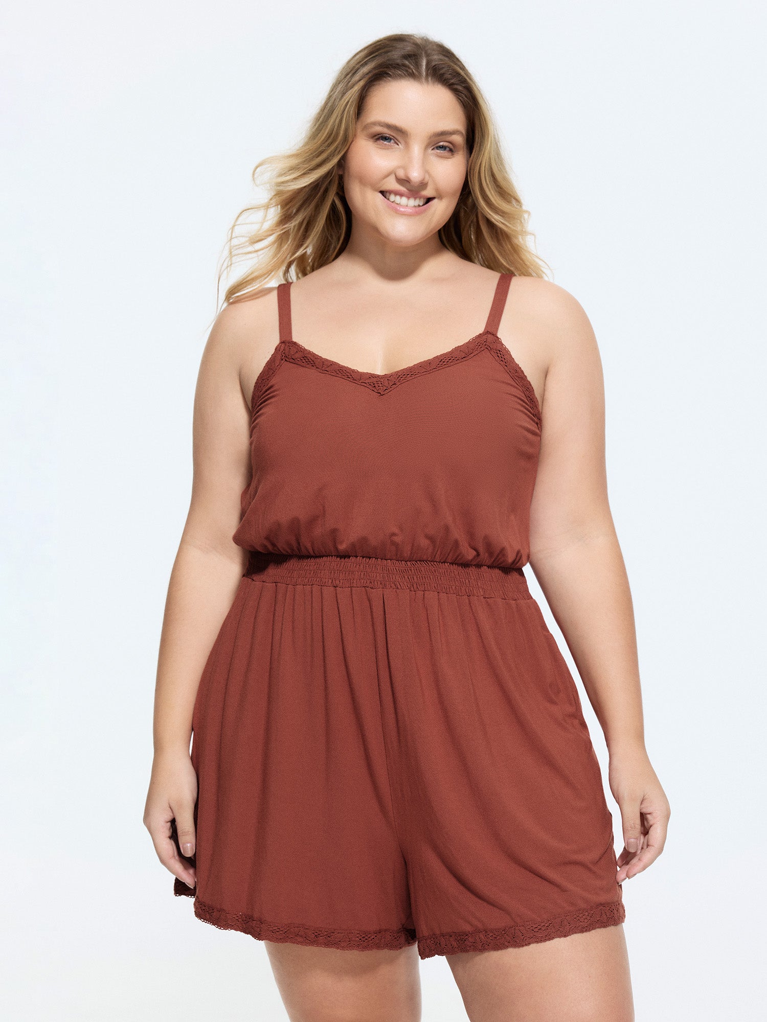 Supersoft Lace Detail Lounge Romper