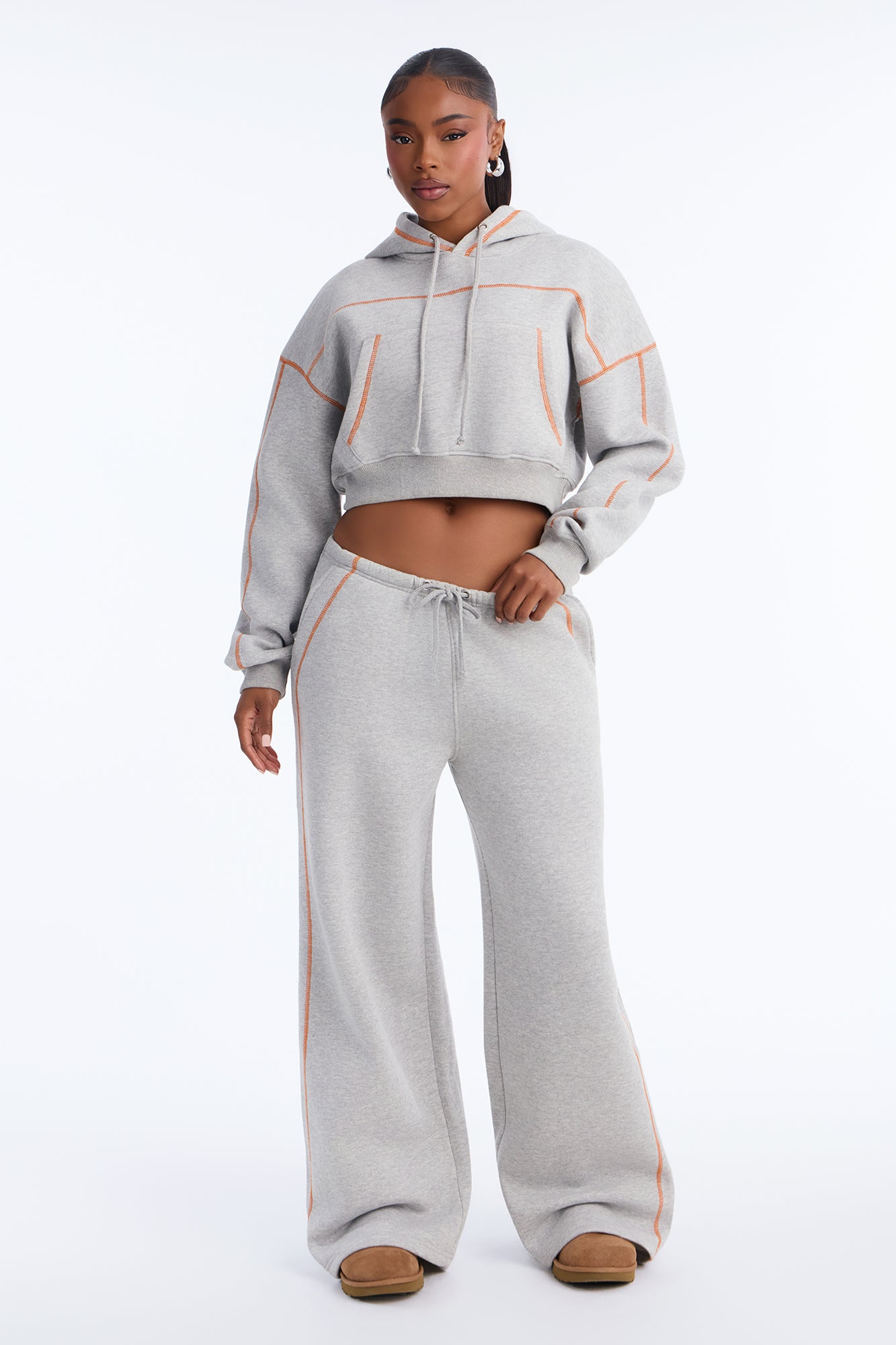 Comfort Code Fleece Pant Set - Heather Grey