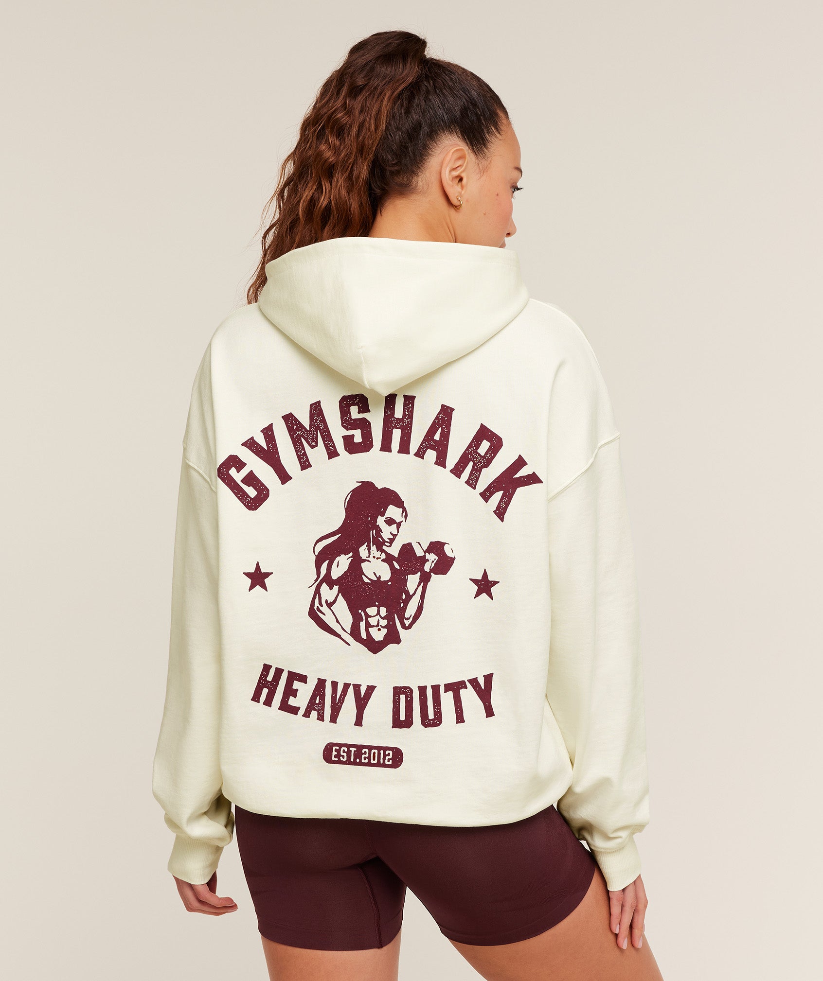 Gymshark Heavy Duty Oversized Hoodie - Soft White