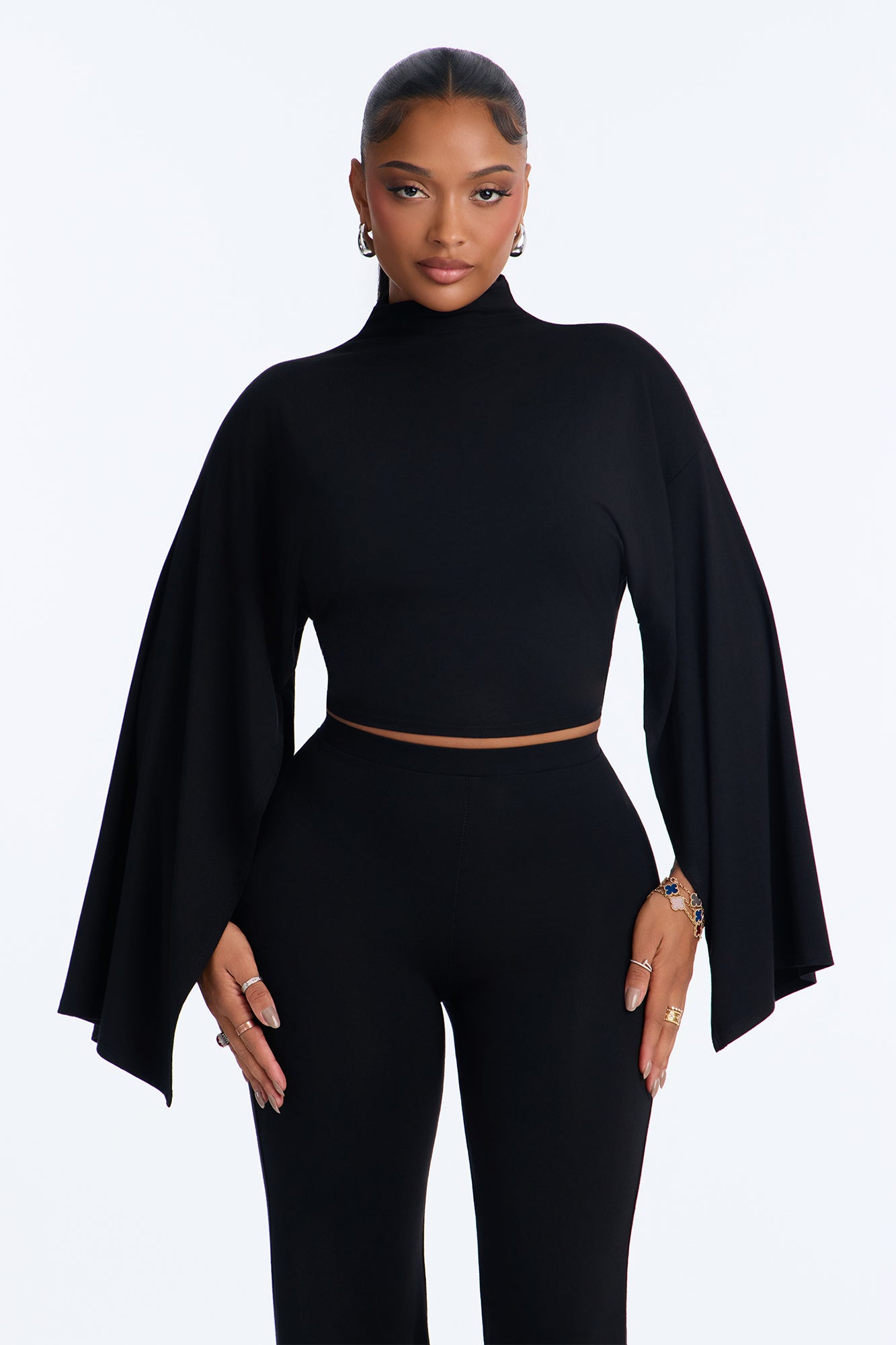 Gracefully Yours Pant Set - Black