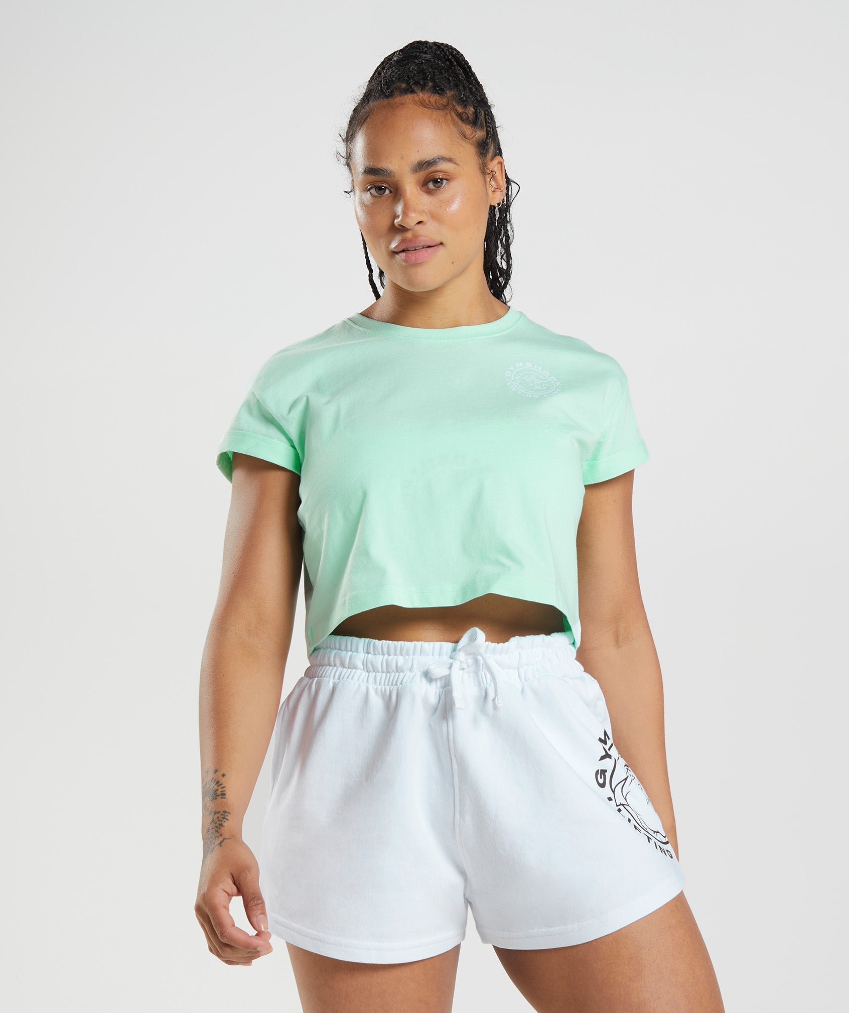 Gymshark Legacy Crop Top - Turbo Blue