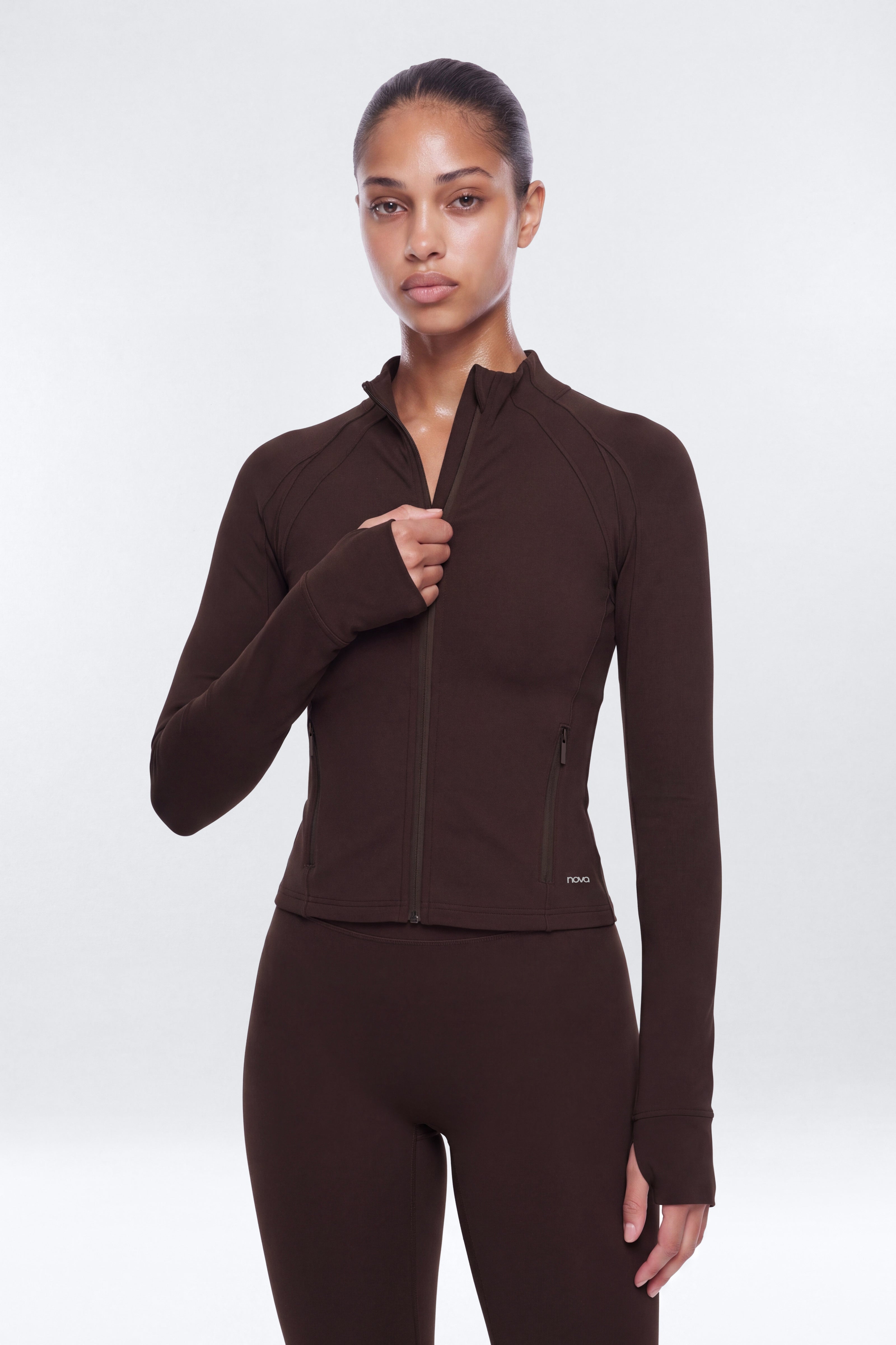 ProStretch™ Front Zip Sports Jacket - Espresso