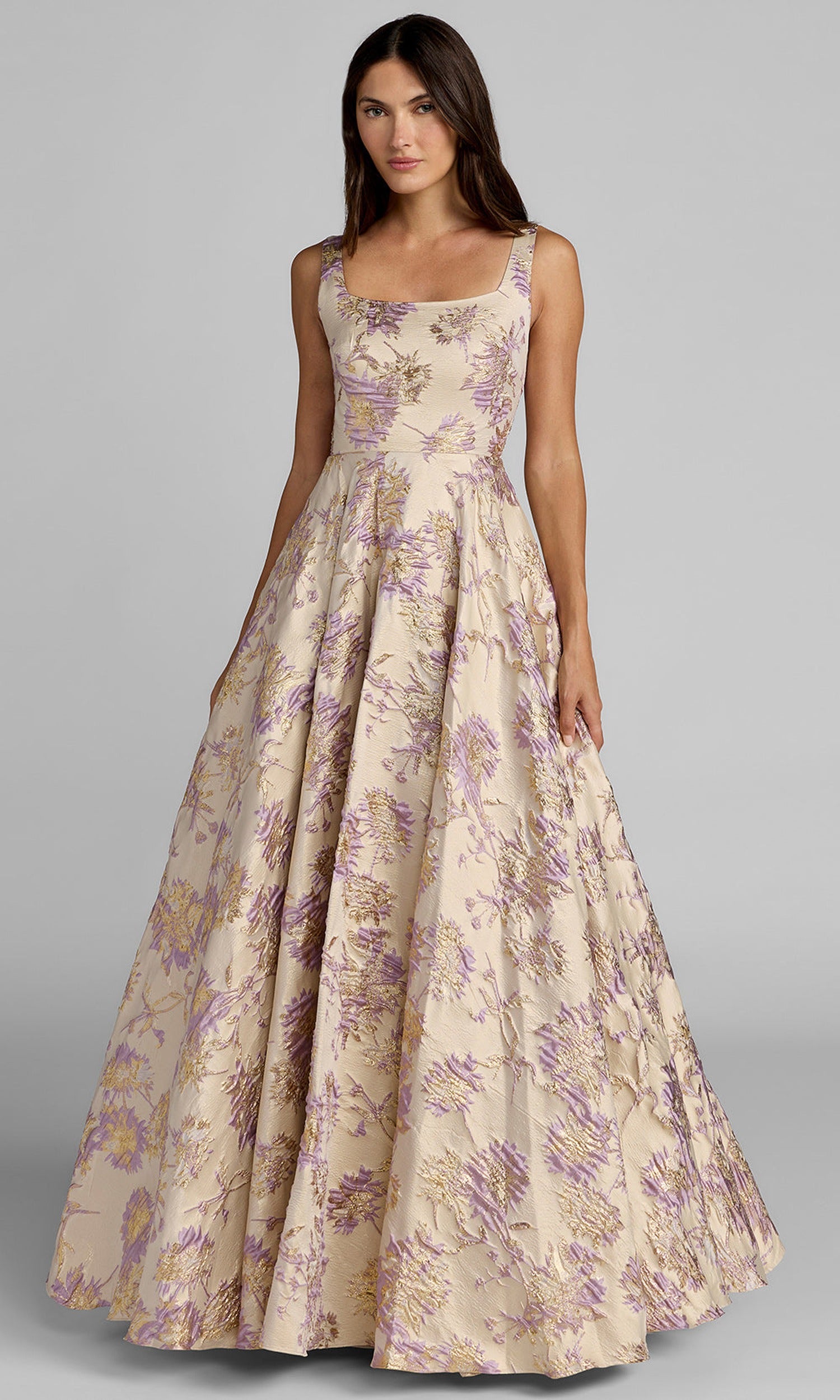 Mac Duggal 69163 - Brocade Wide Strap Evening Ballgown