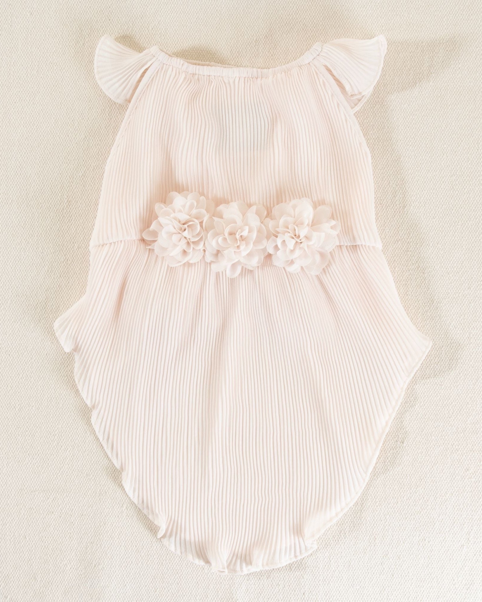 Love Story Petal Pink Pleated Chiffon Dog Dress