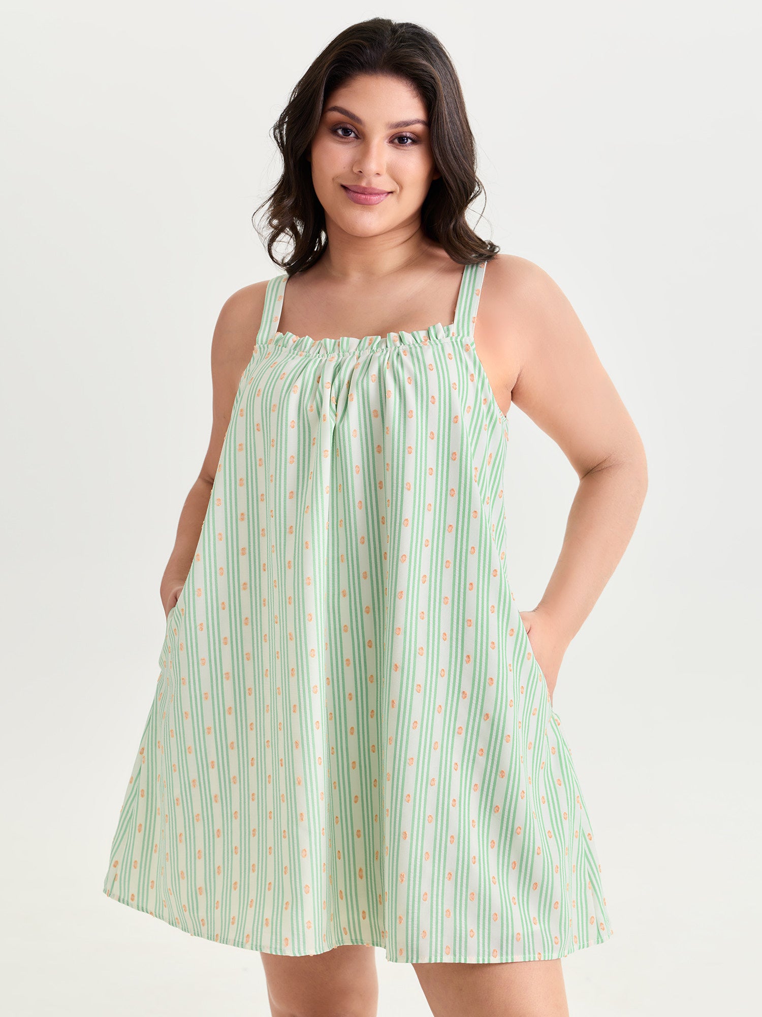 Striped Print Relaxed-Fit Lounge Dress