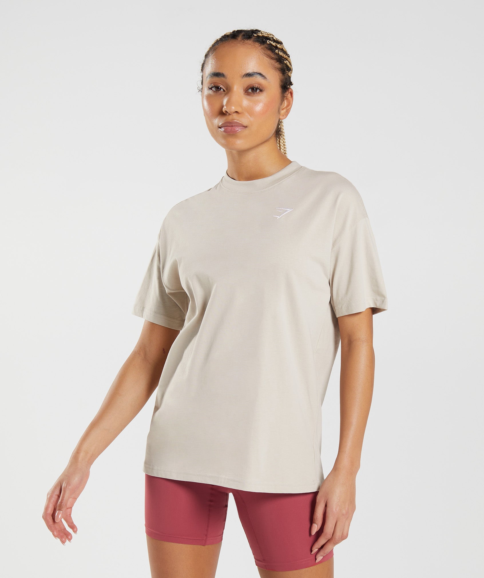 Gymshark Training Oversized T-Shirt  - Pebble Grey
