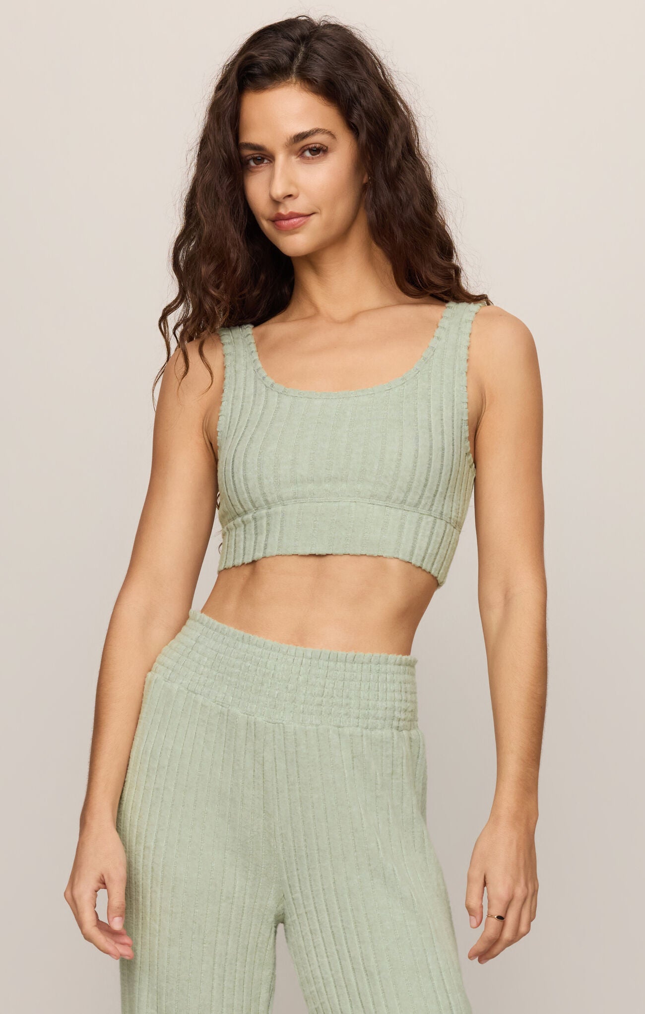 Z Supply Aqua Cloud Zoe Rib Tank Bra
