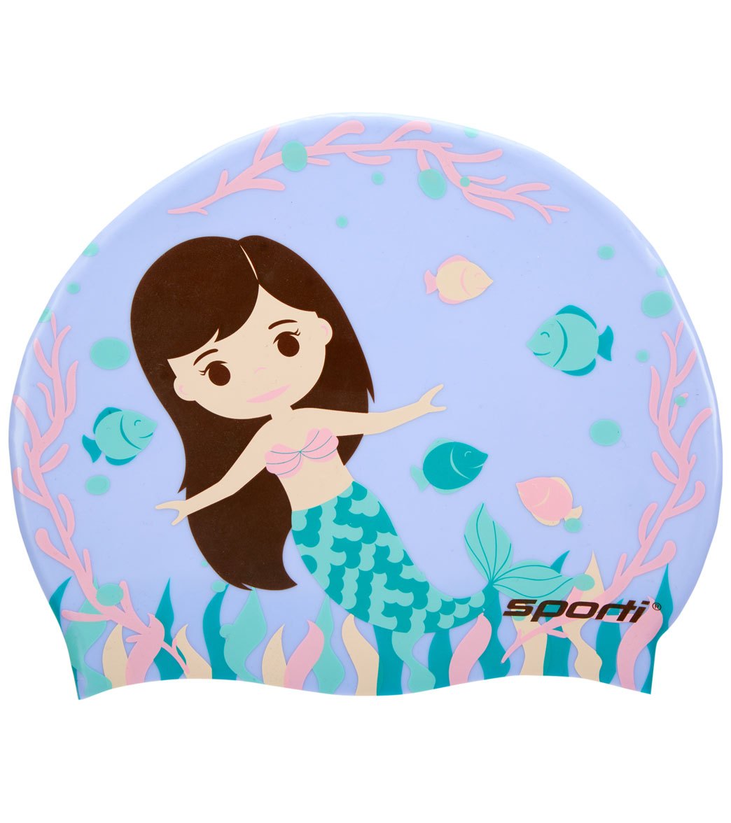Sporti Mermaid Life Silicone Swim Cap Jr.