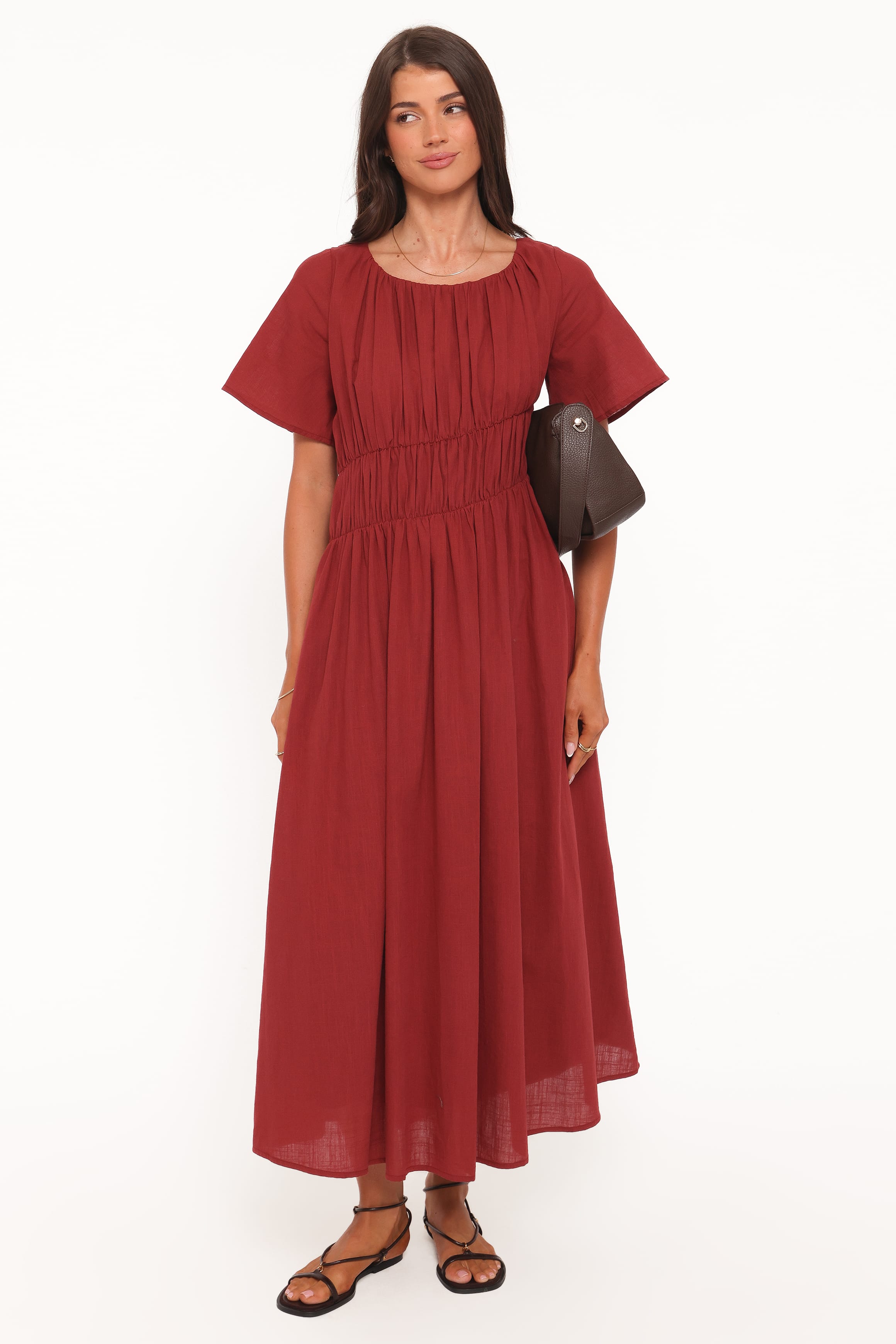 Harlen Maxi Dress - Deep Red