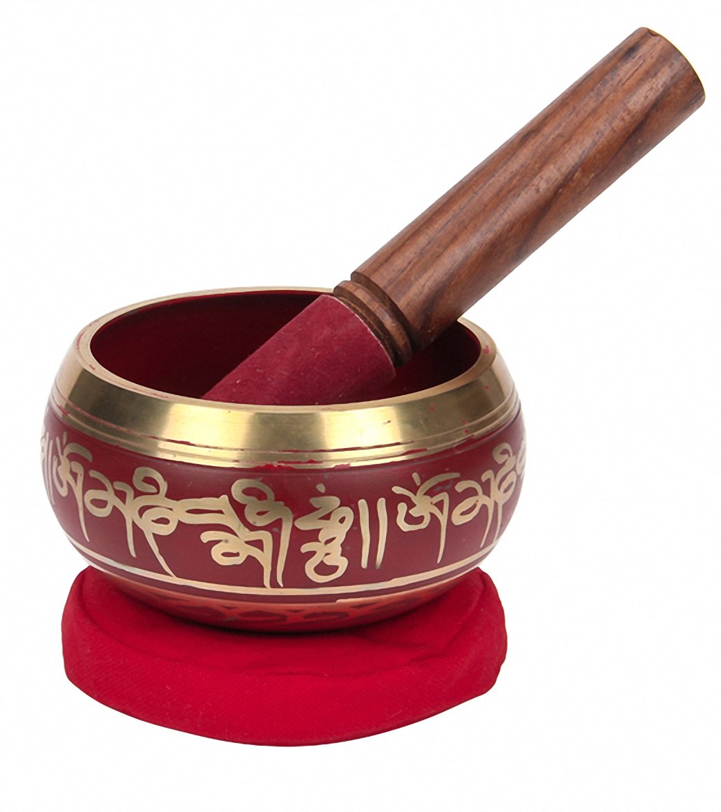 Sacred Space Red Cast Tibetan Singing Bowl 4.5"
